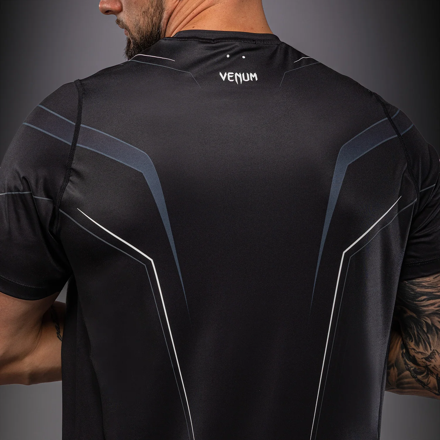 Venum Streamline Dry-Tech T-Shirt - Black/White - Image 7