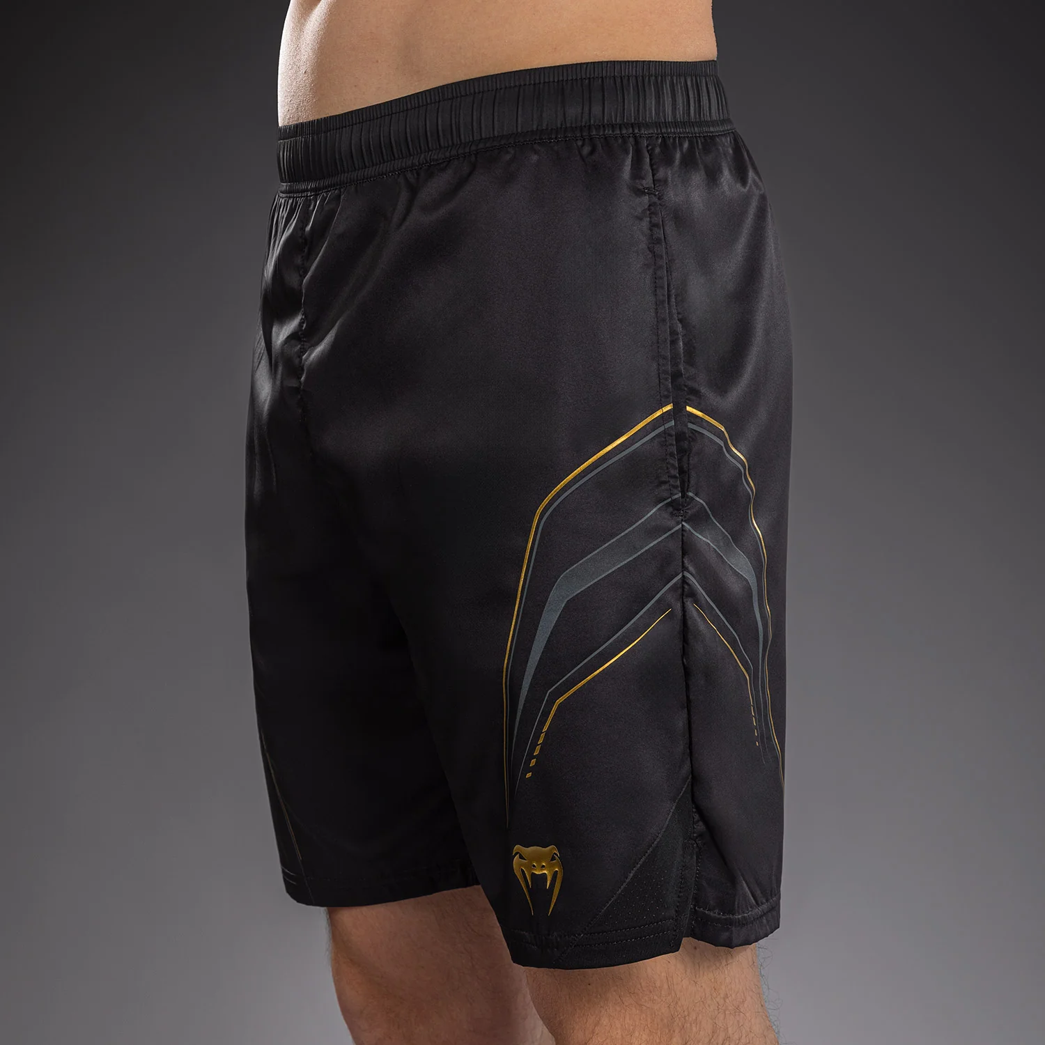 Venum Streamline Training Shorts - Black/Gold - Image 5