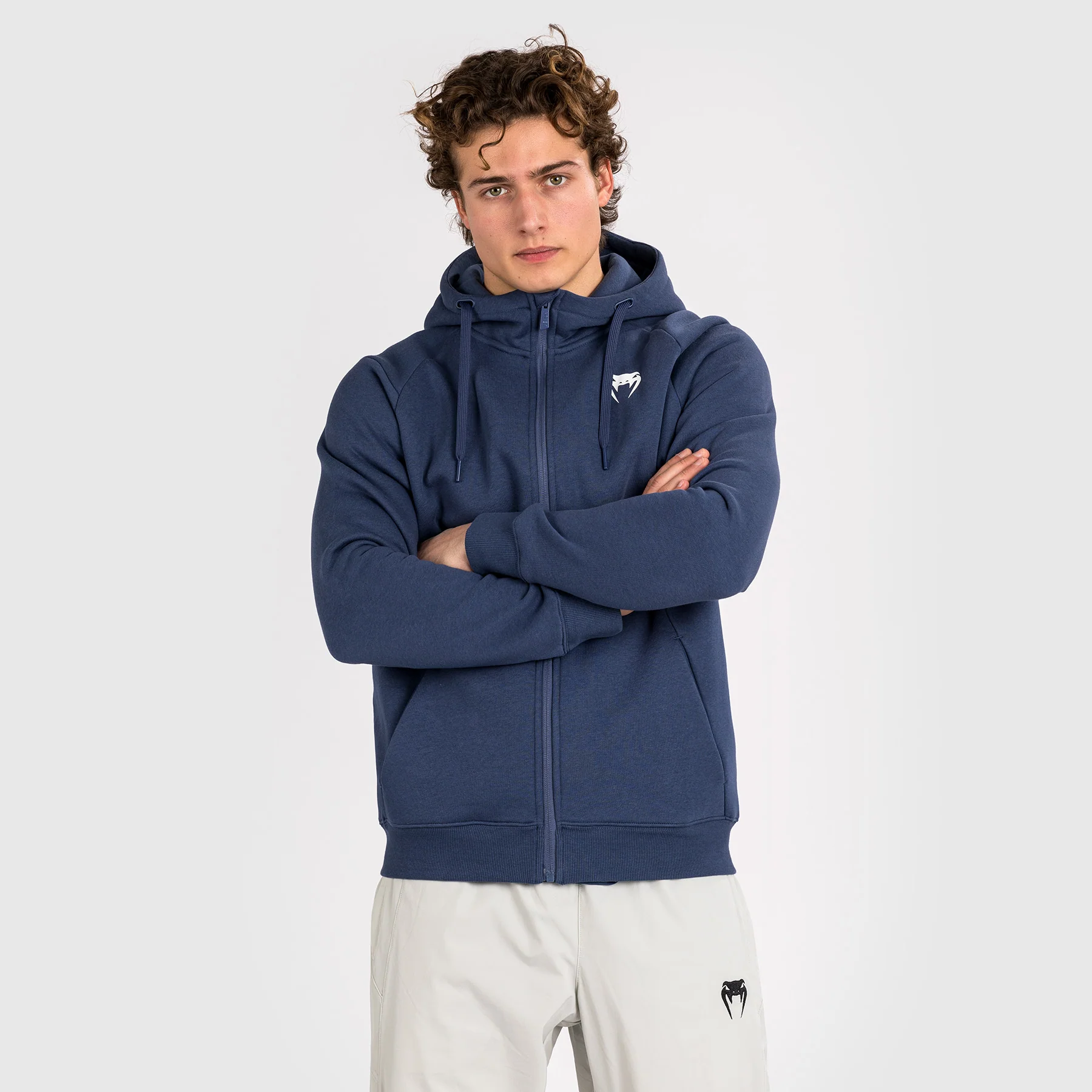 Venum Strikeland Full Zip Hoodie - Navy Blue - Image 3