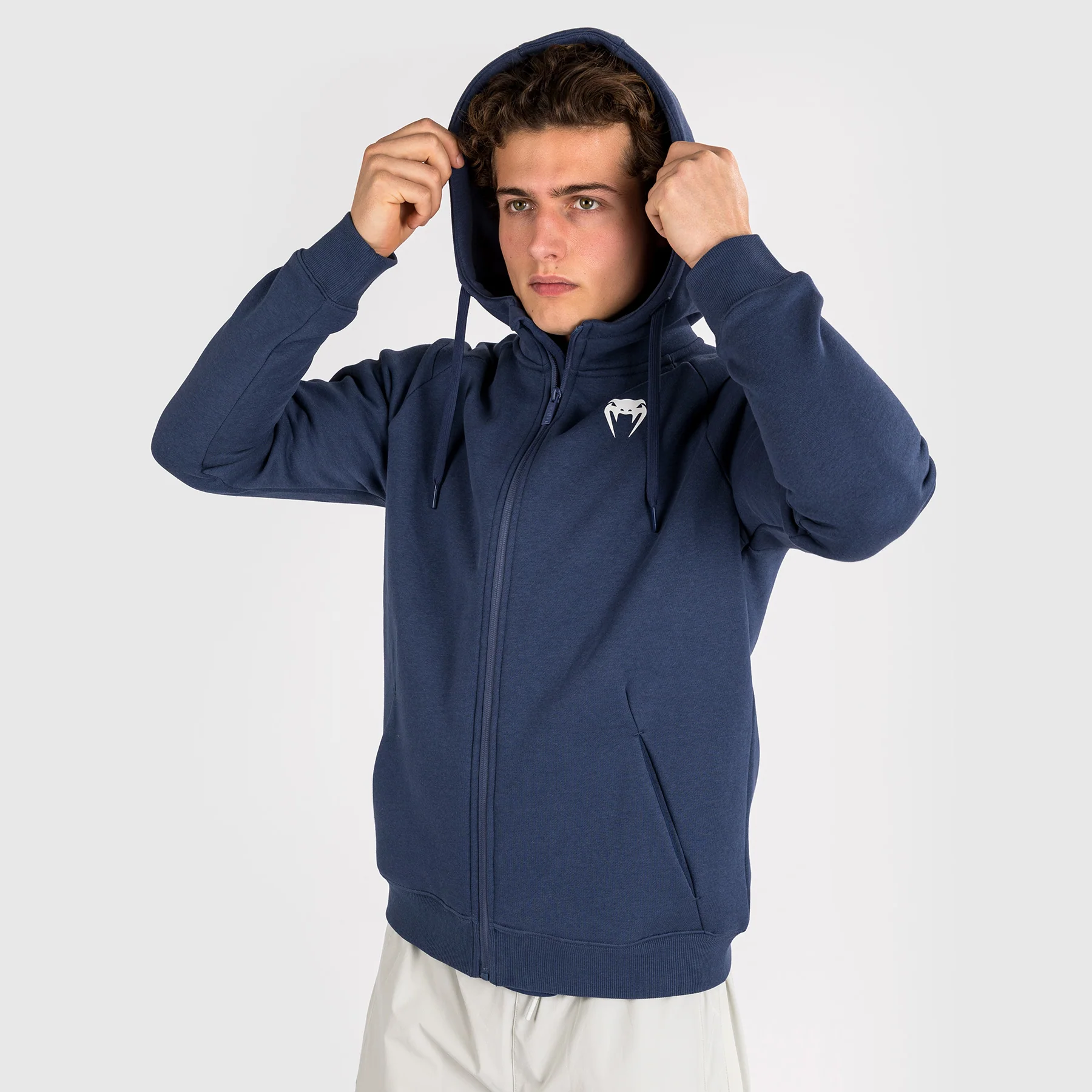 Venum Strikeland Full Zip Hoodie - Navy Blue - Image 4