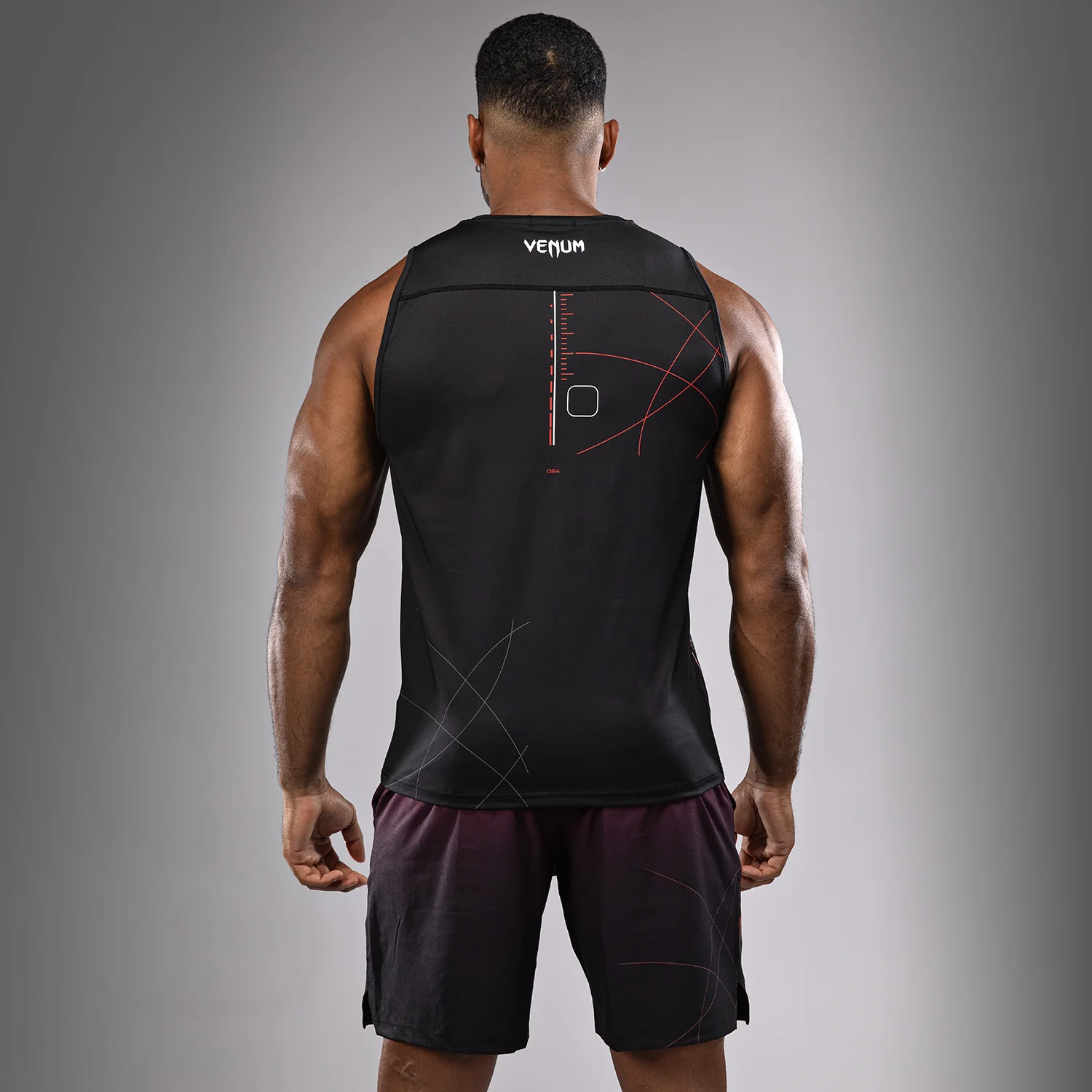 Venum Tactical XT Men's Dry-Tech Tank Top - Black/Fire Red - Image 3