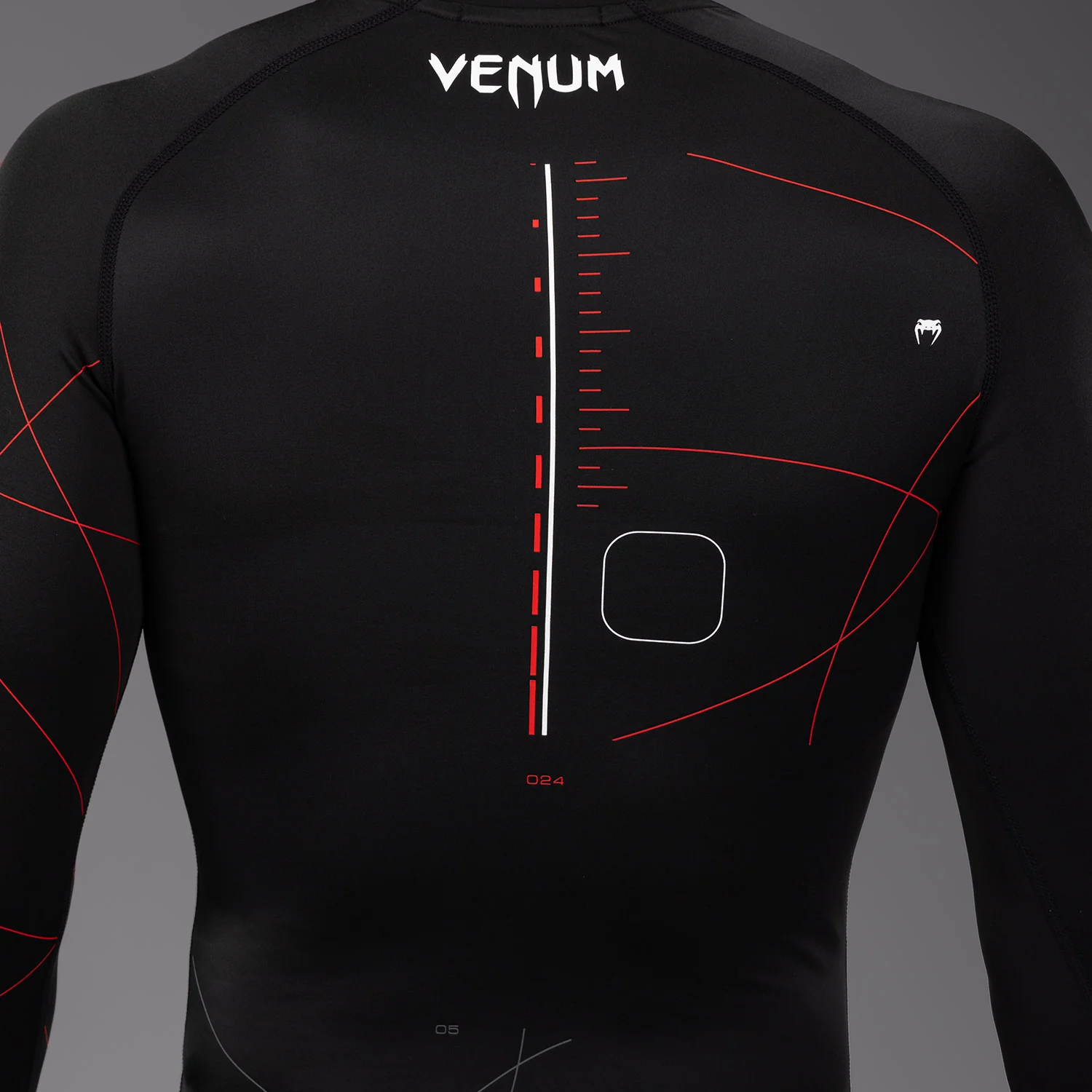 Venum Tactical XT Men's Long Sleeve Rashguard - Black/Fire Red - Image 8