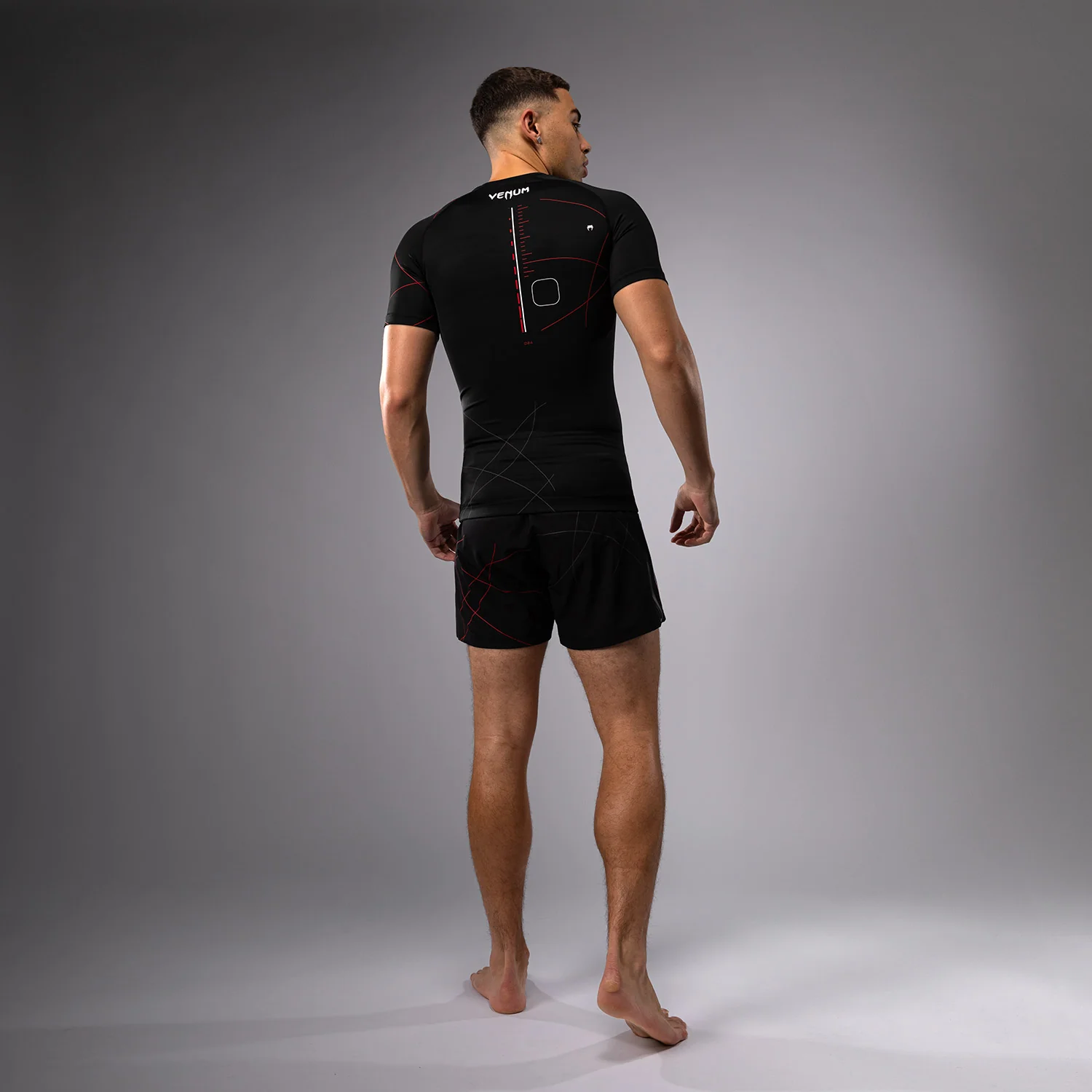 Venum Tactical XT Short Sleeve Rashguard - Black/Fire Red - Image 4