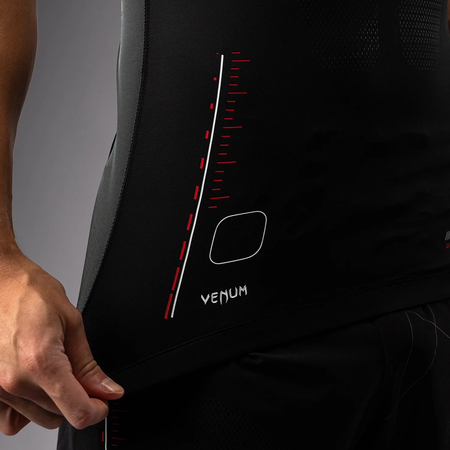 Venum Tactical XT Short Sleeve Rashguard - Black/Fire Red - Image 8
