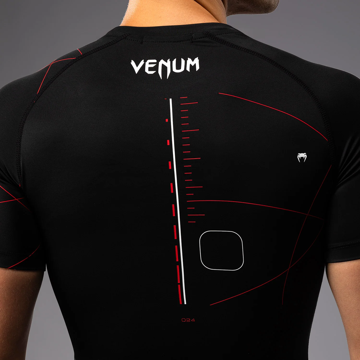Venum Tactical XT Short Sleeve Rashguard - Black/Fire Red - Image 9