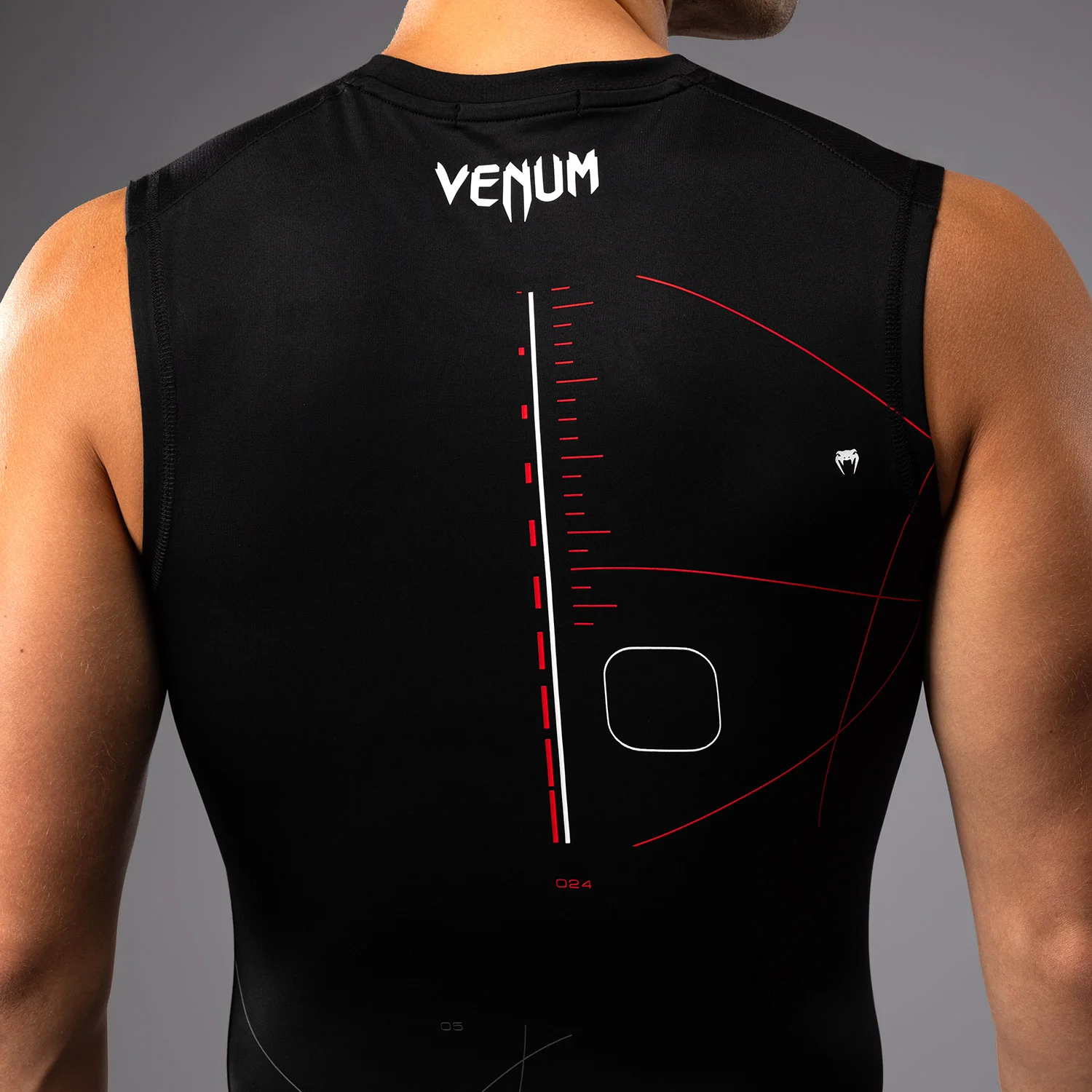 Venum Tactical XT Sleeveless Rashguard - Black/Fire Red - Image 5