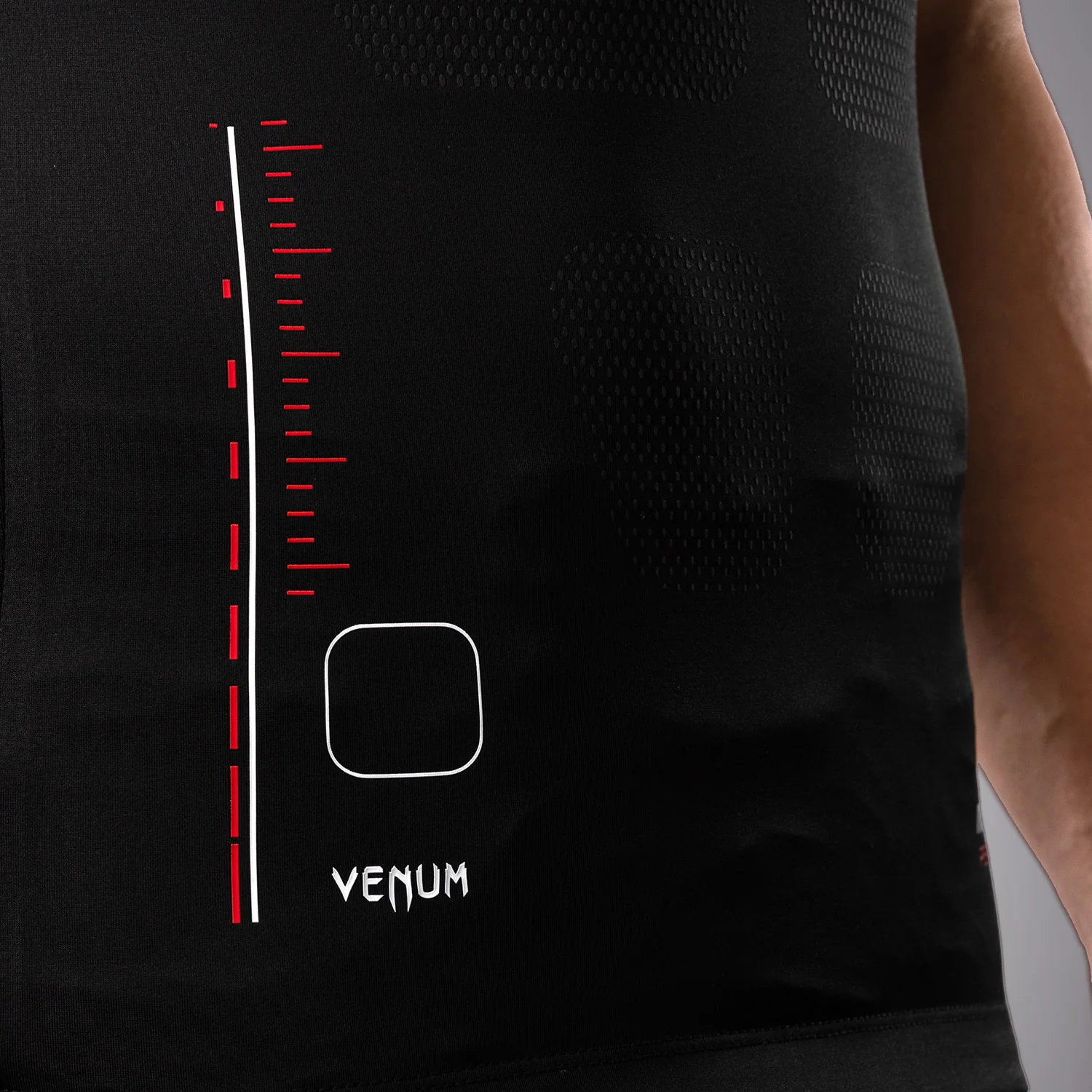 Venum Tactical XT Sleeveless Rashguard - Black/Fire Red - Image 6