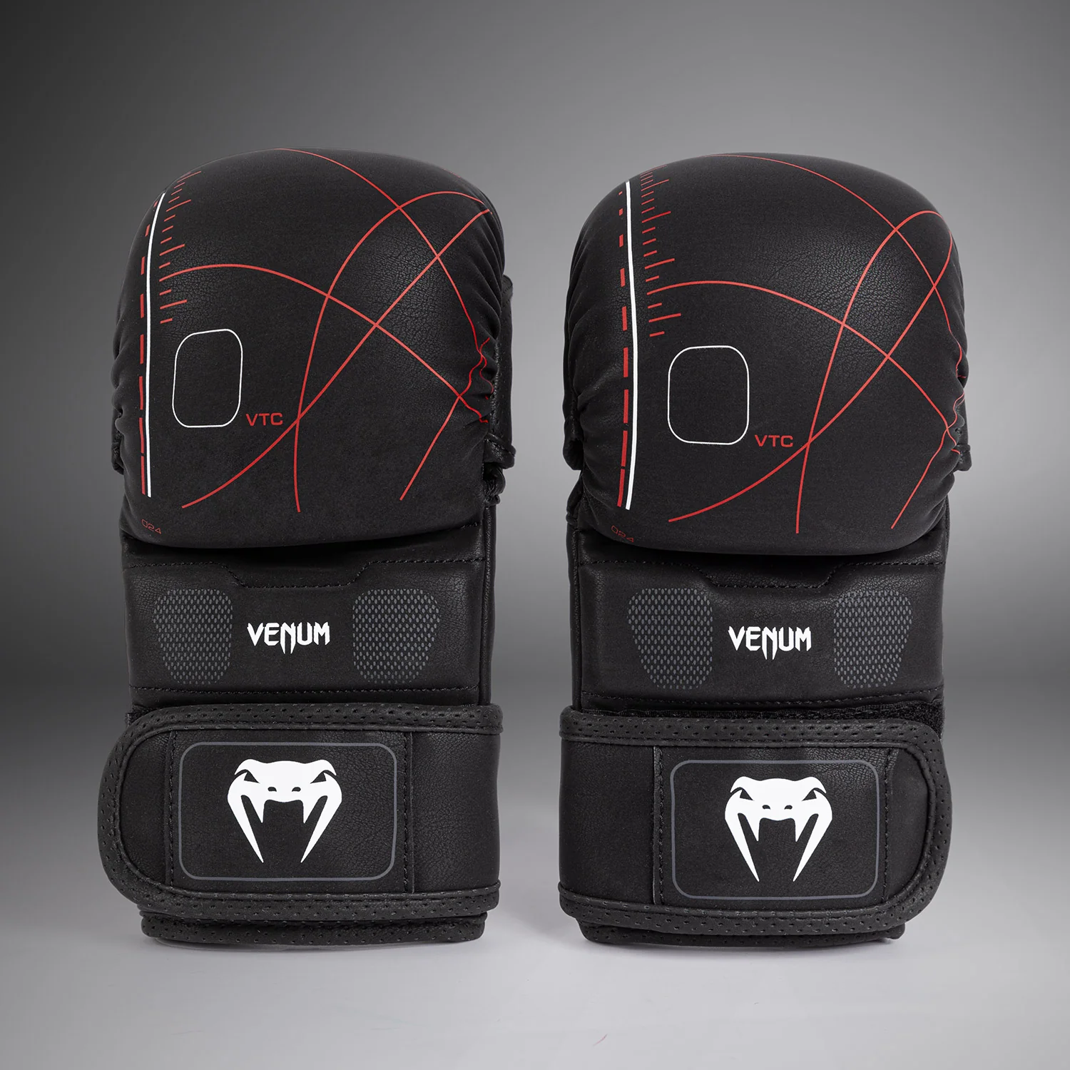 Venum Tactical XT Sparring Gloves - Black/Fire Red - Image 2