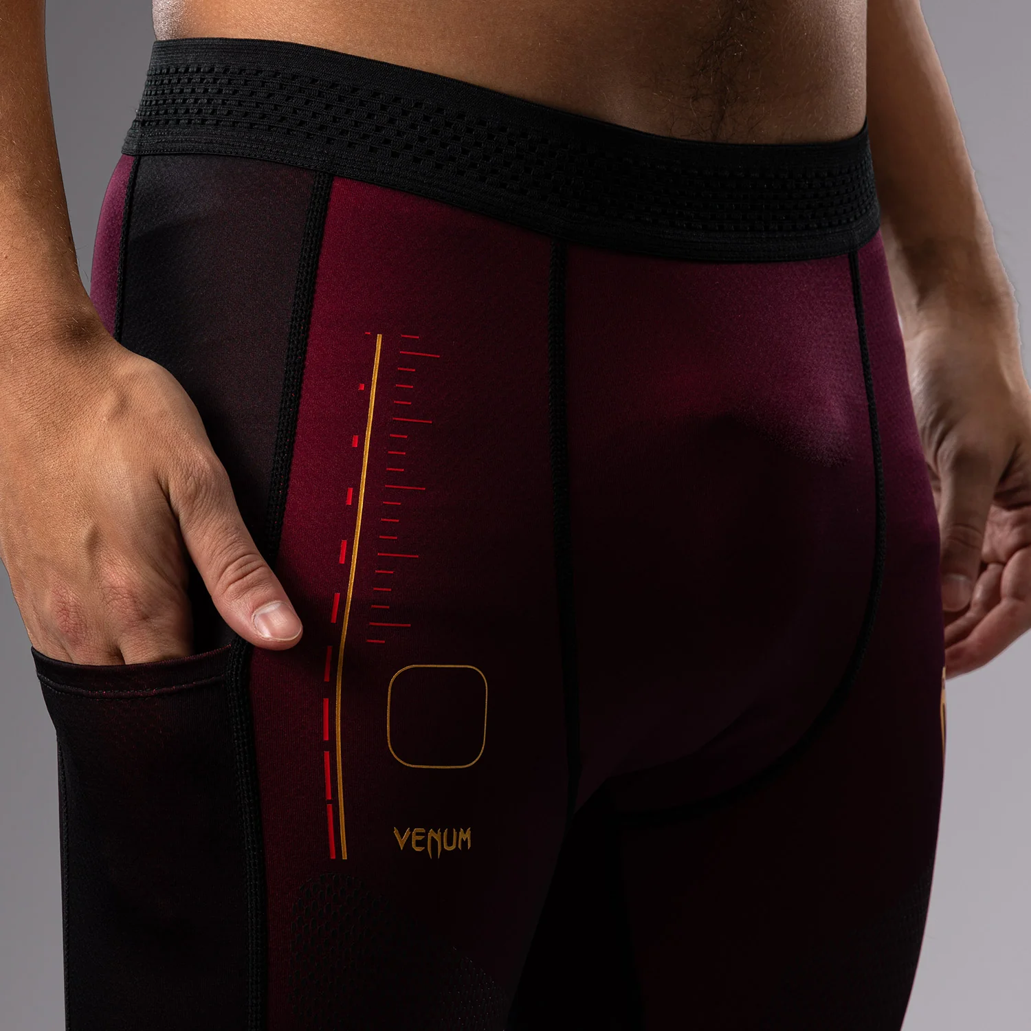 Venum Tactical XT Spats - Black/Burgundy/Gold - Image 7