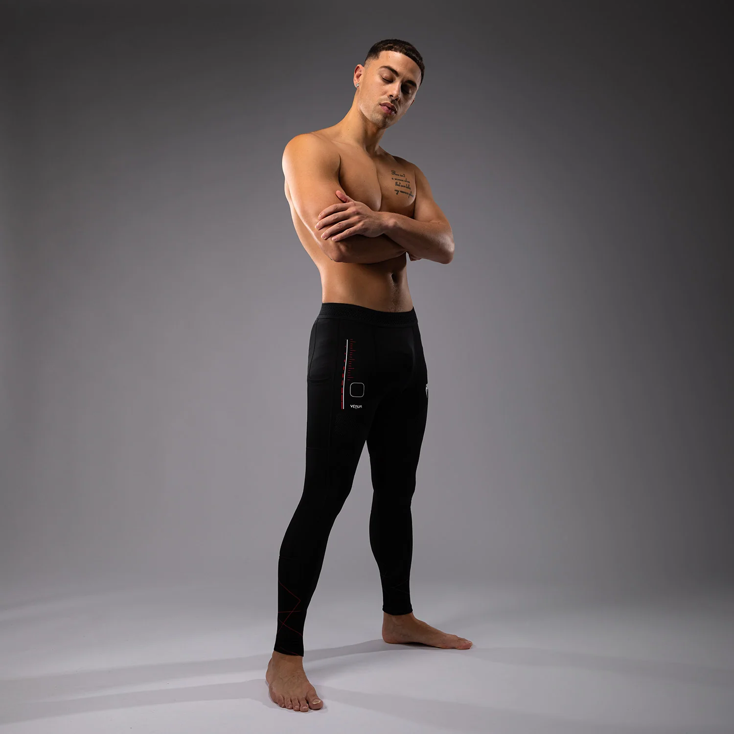 Venum Tactical XT Spats - Black/Fire Red - Image 4