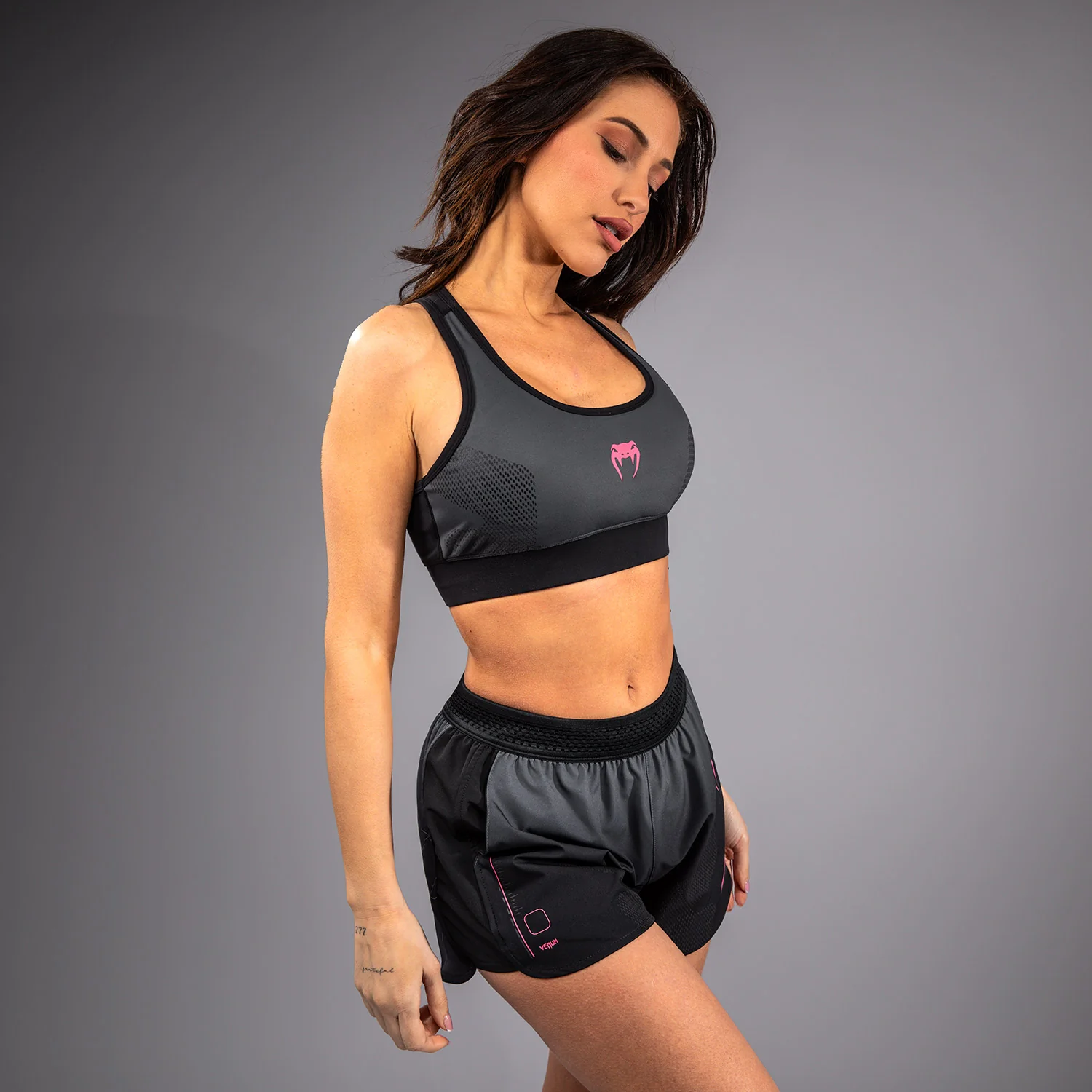 Venum Tactical XT Sports bra - Black/Storm Grey - Image 3