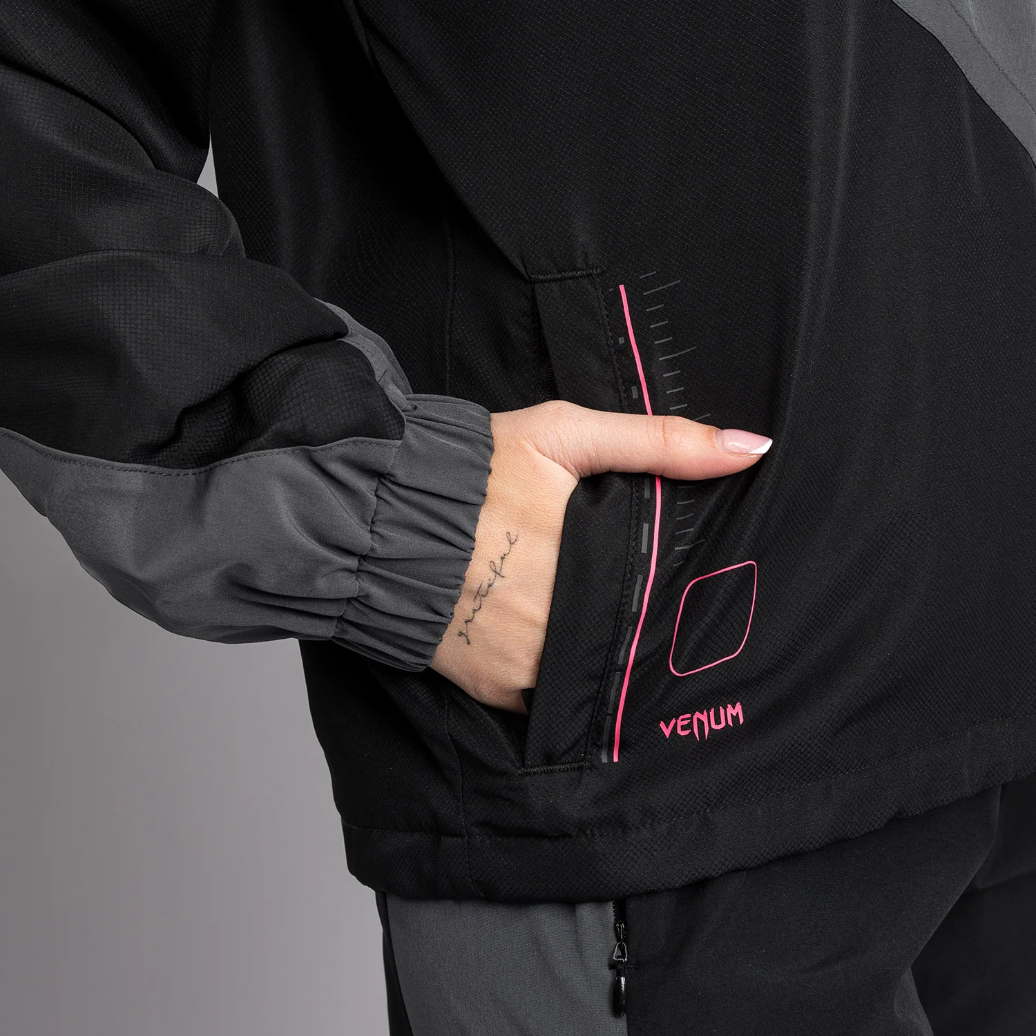 Venum Tactical XT Track Jacket - Black/Storm Grey - Image 8