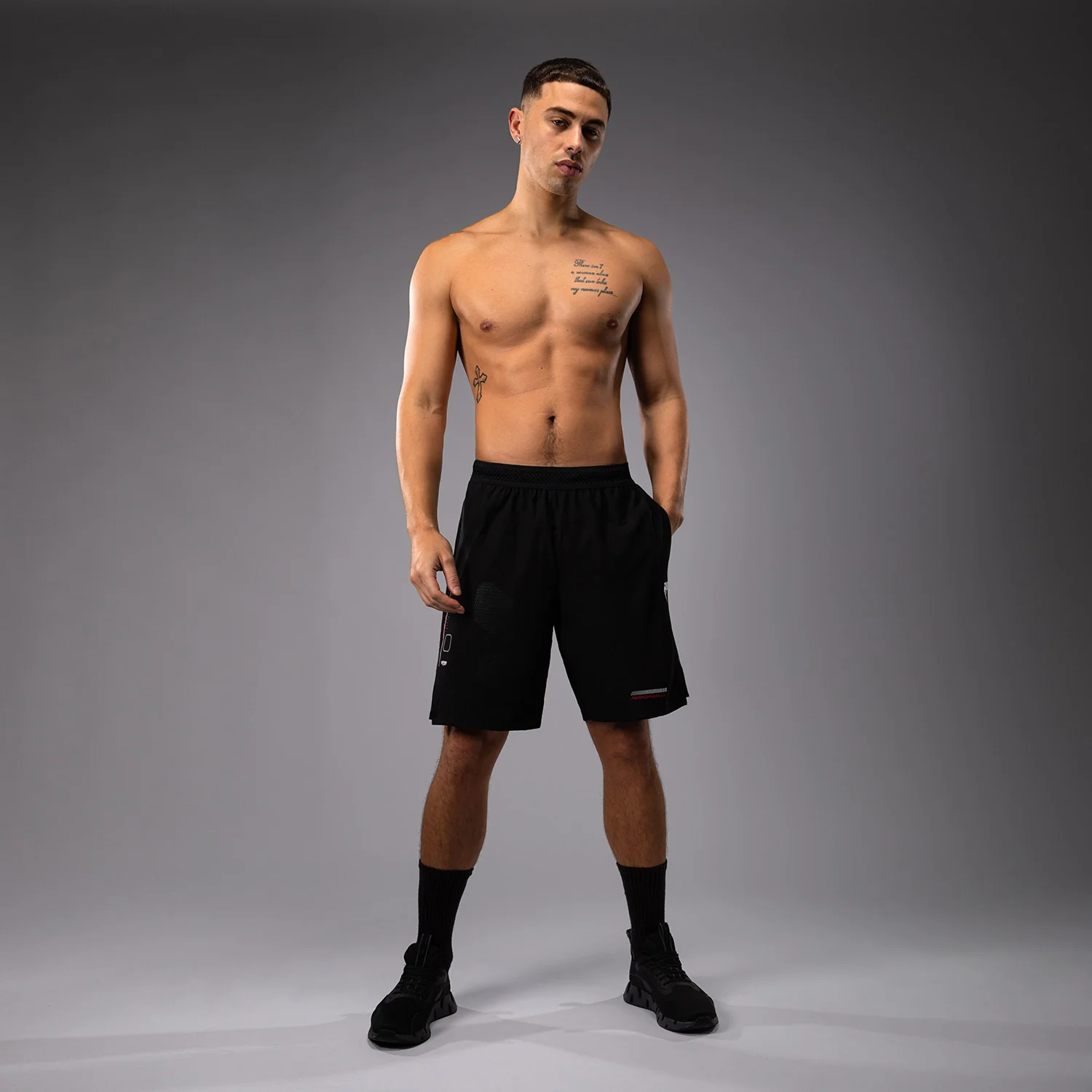 Venum Tactical XT Training Shorts - Black/Fire Red - Image 2
