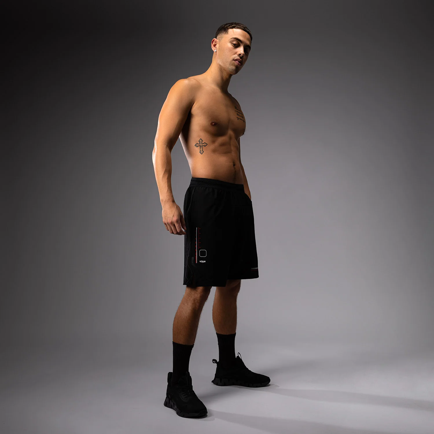 Venum Tactical XT Training Shorts - Black/Fire Red - Image 5