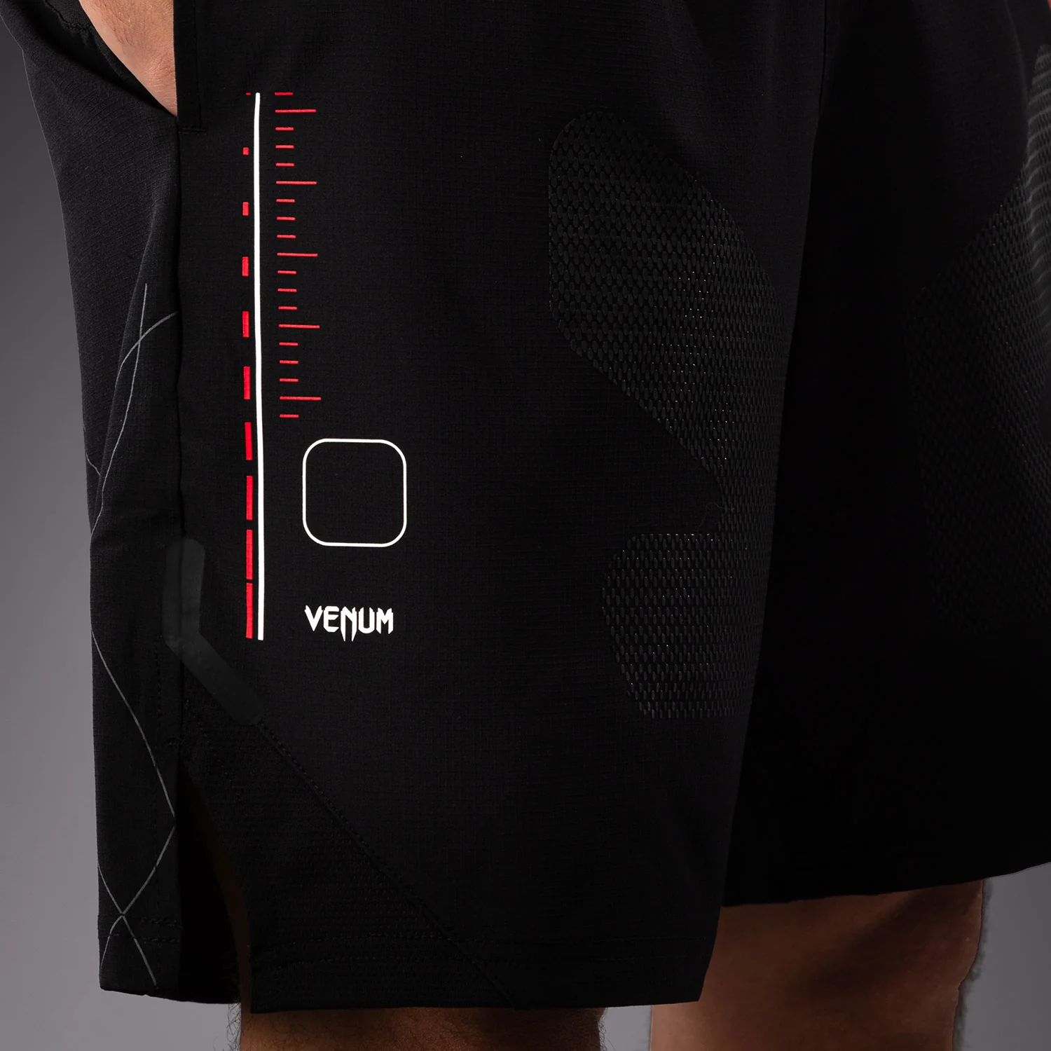 Venum Tactical XT Training Shorts - Black/Fire Red - Image 7