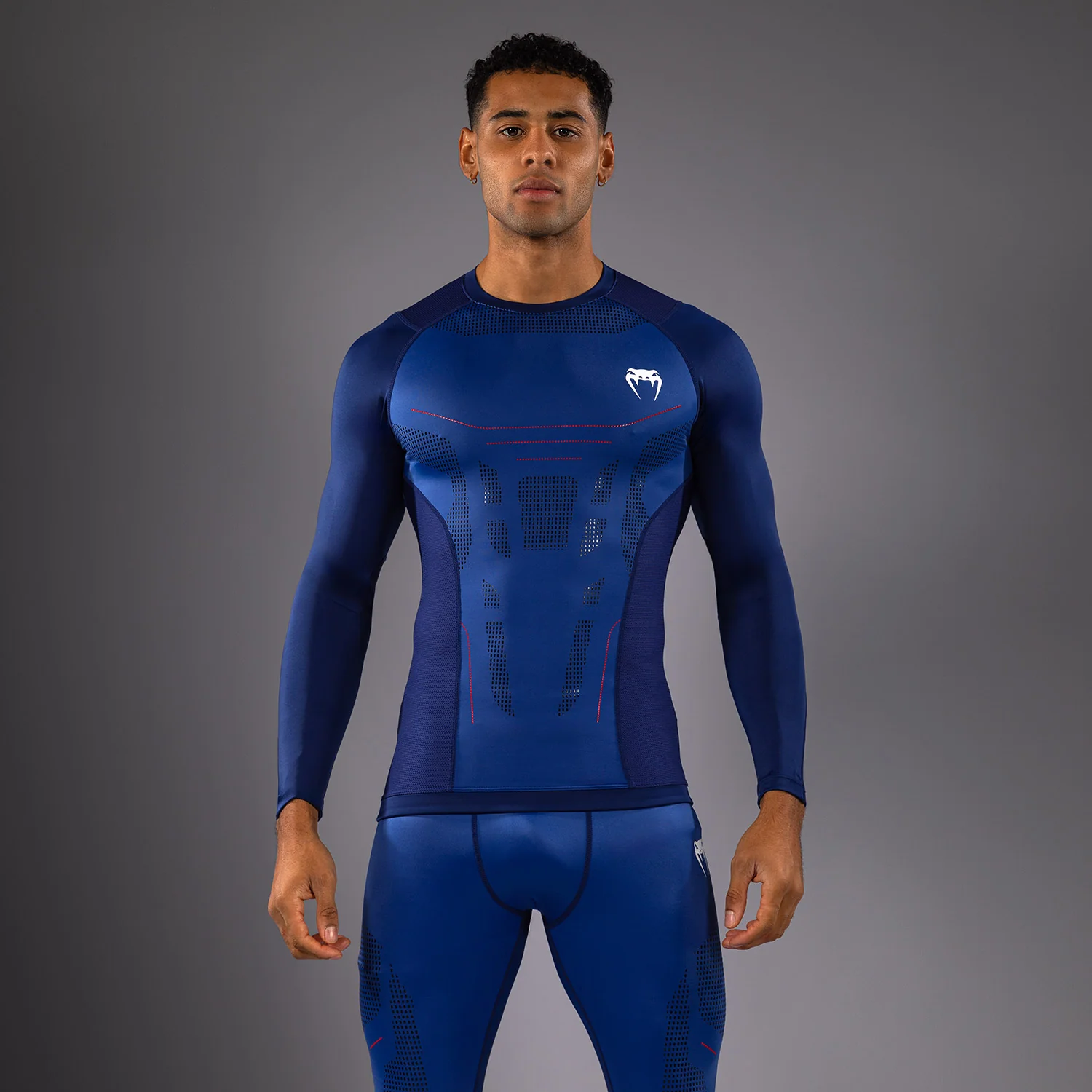 Venum Technical 3.0 Long Sleeve Rashguard - Night Blue