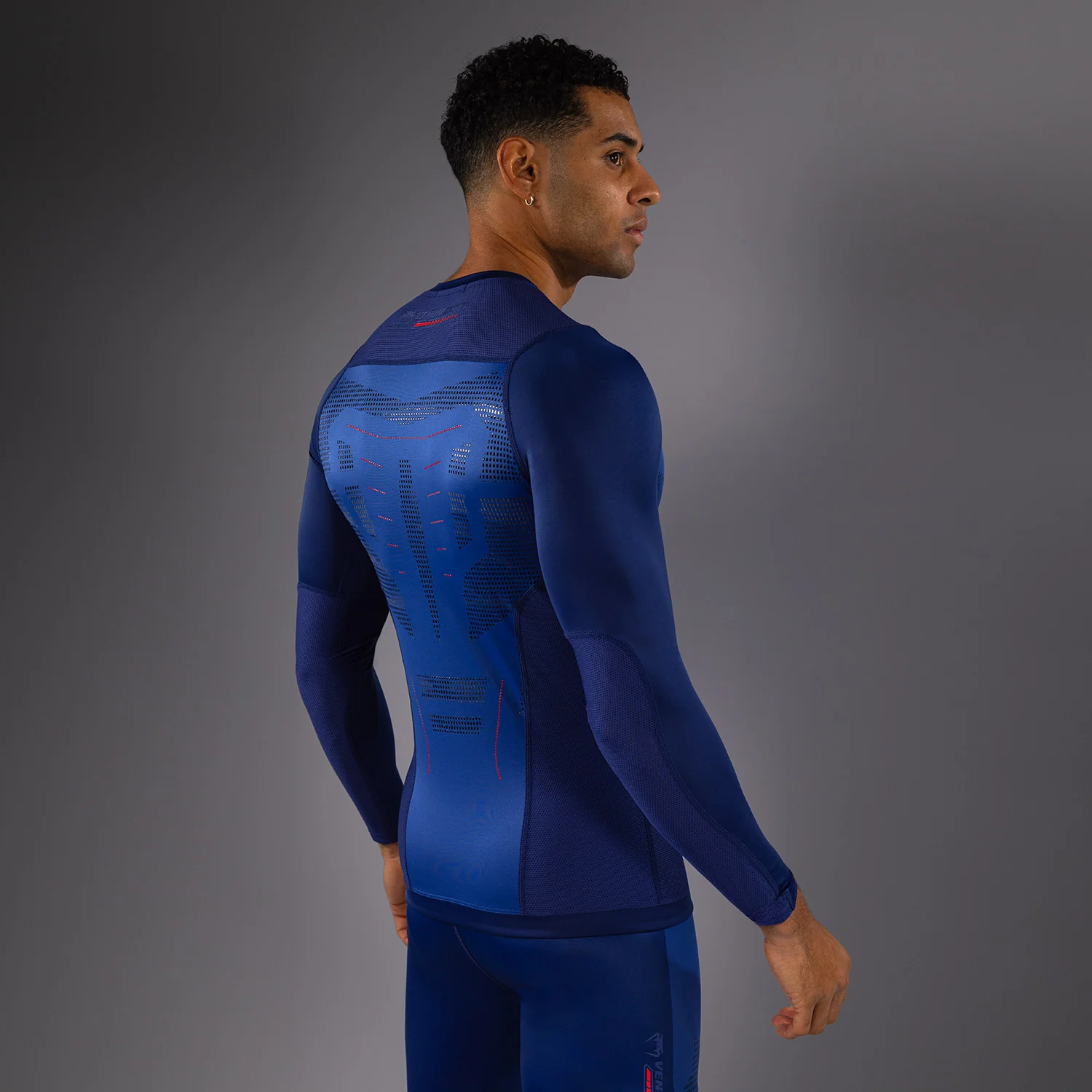 Venum Technical 3.0 Long Sleeve Rashguard - Night Blue - Image 5