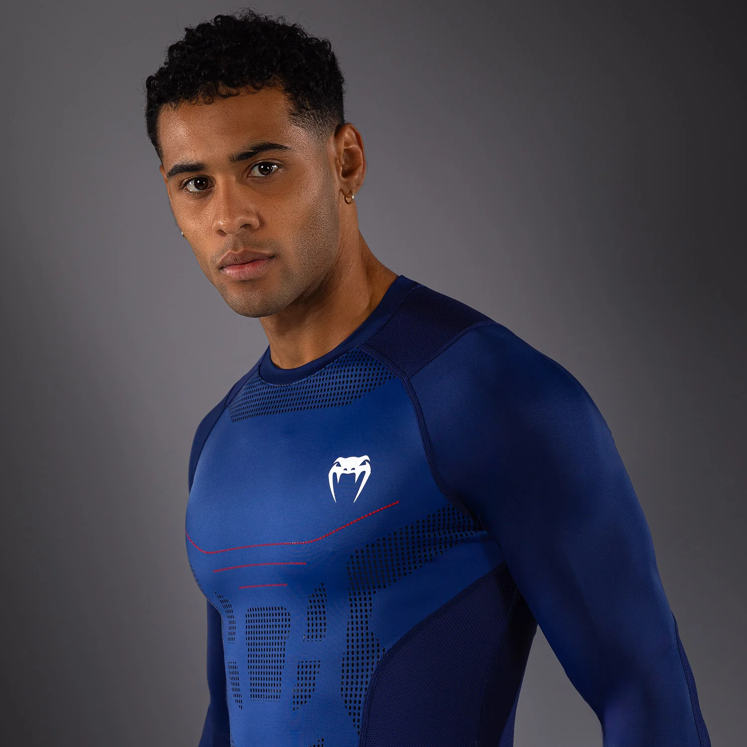 Venum Technical 3.0 Long Sleeve Rashguard - Night Blue - Image 6