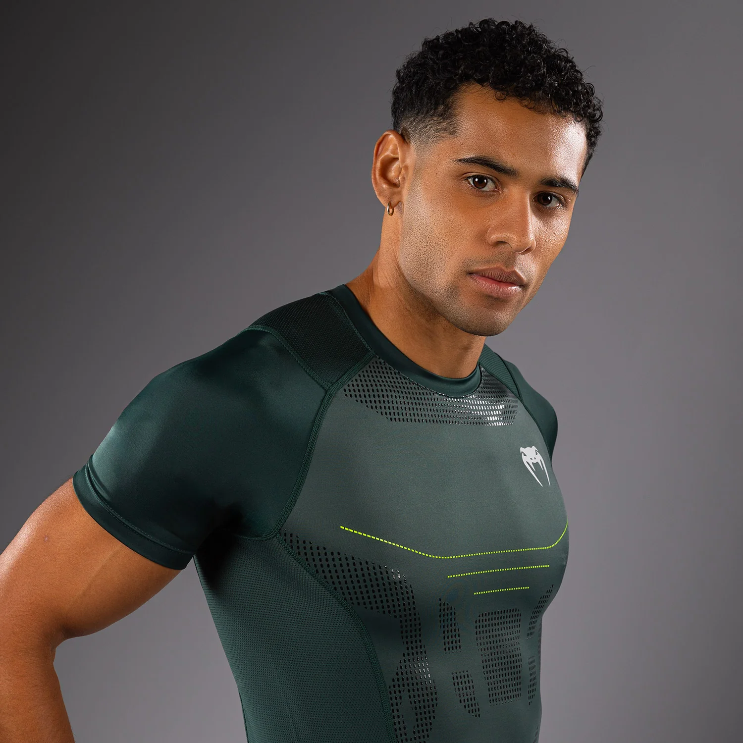 Venum Technical 3.0 Short Sleeve Rashguard - Forest Green - Image 6