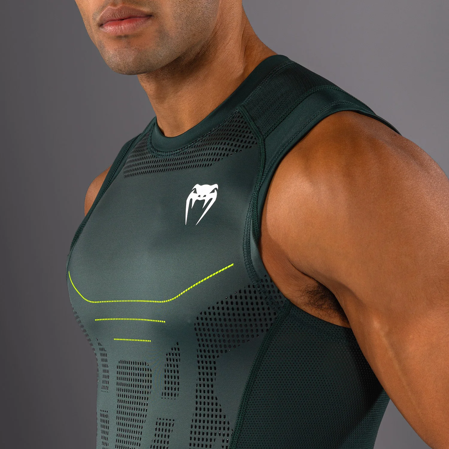 Venum Technical 3.0 Sleeveless Rashguard - Forest Green - Image 6