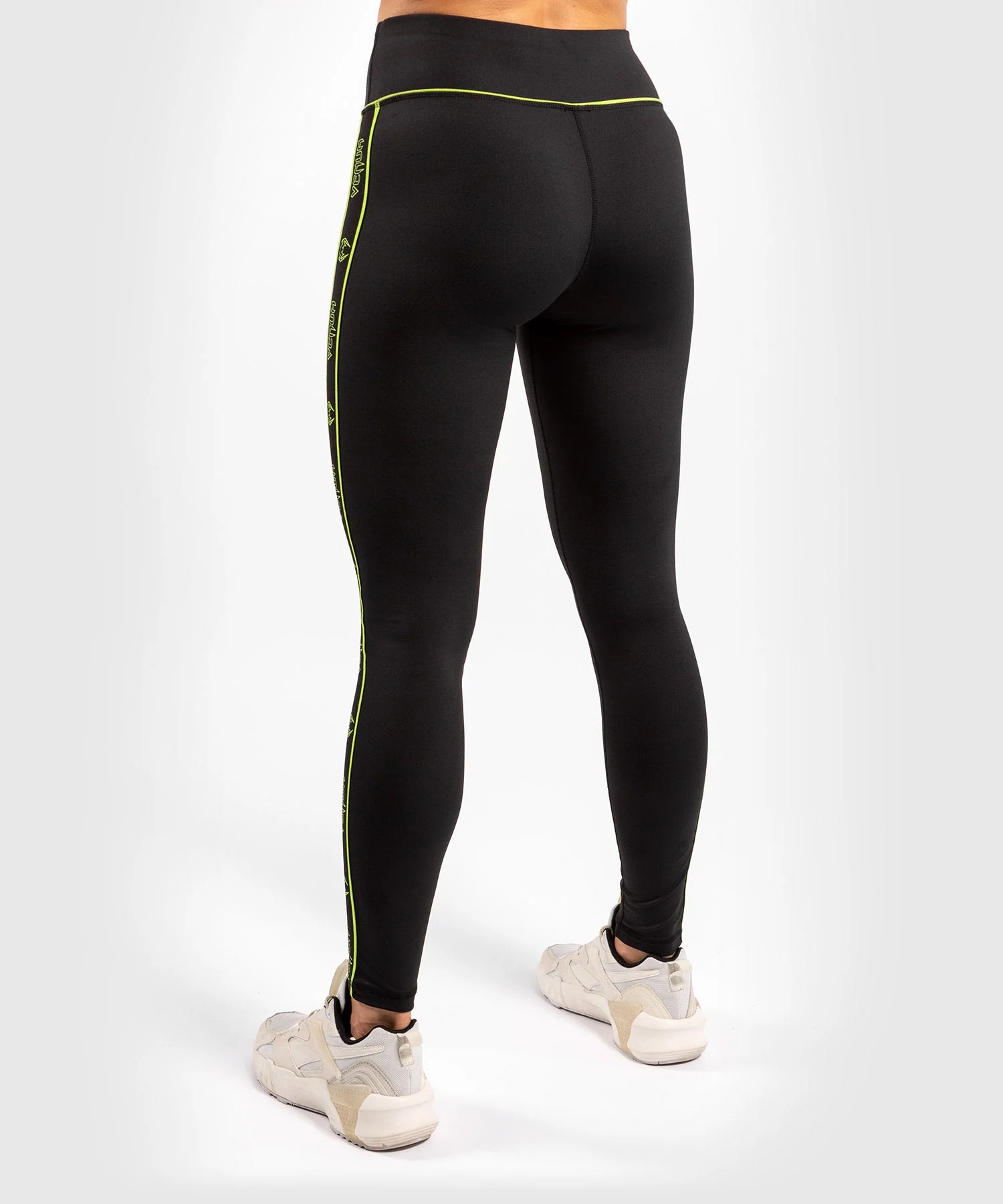 Venum Tecmo Leggings - For Women - Black/Neo Yellow - Image 4