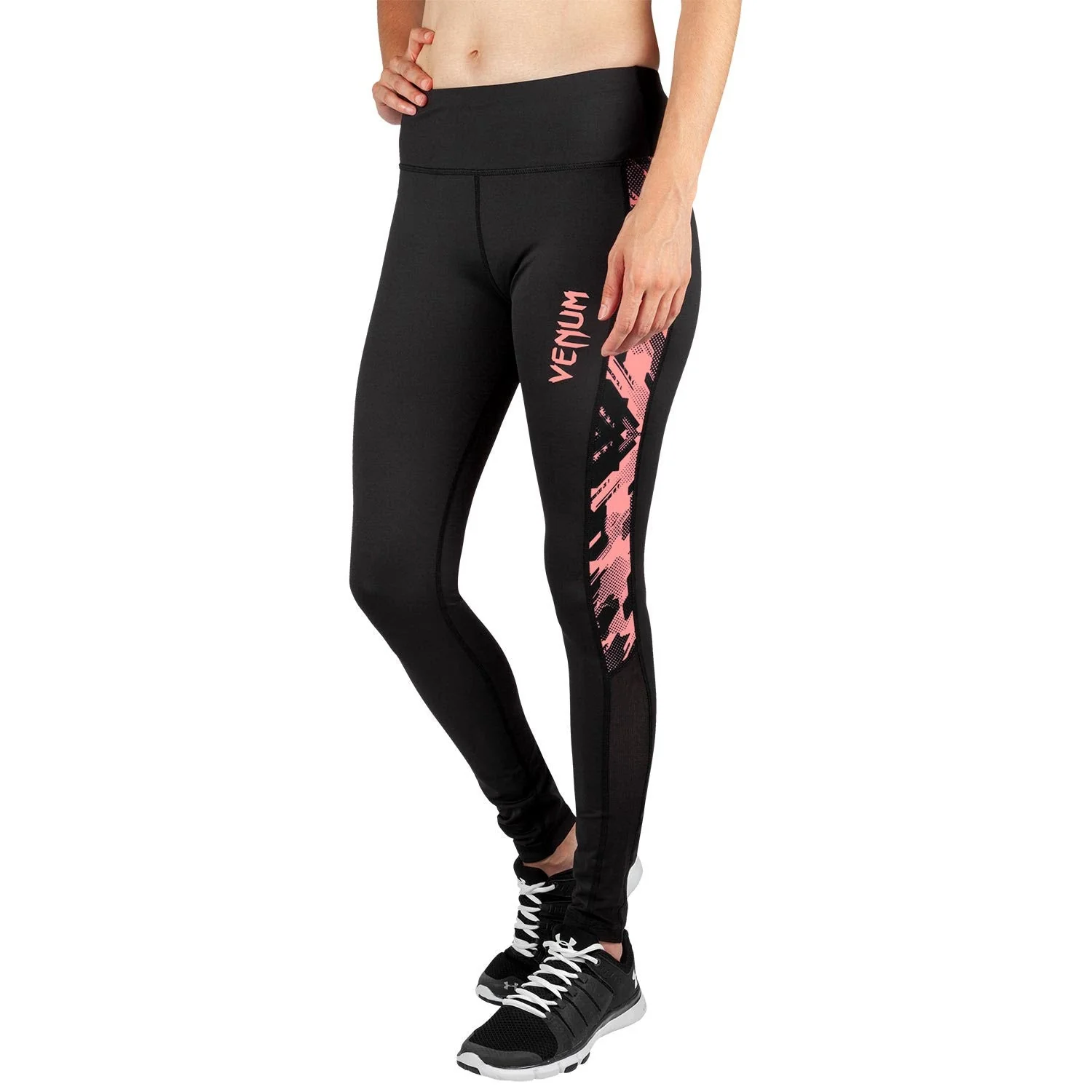 Venum Tecmo Leggings - For Women - Black/Pink - Image 2