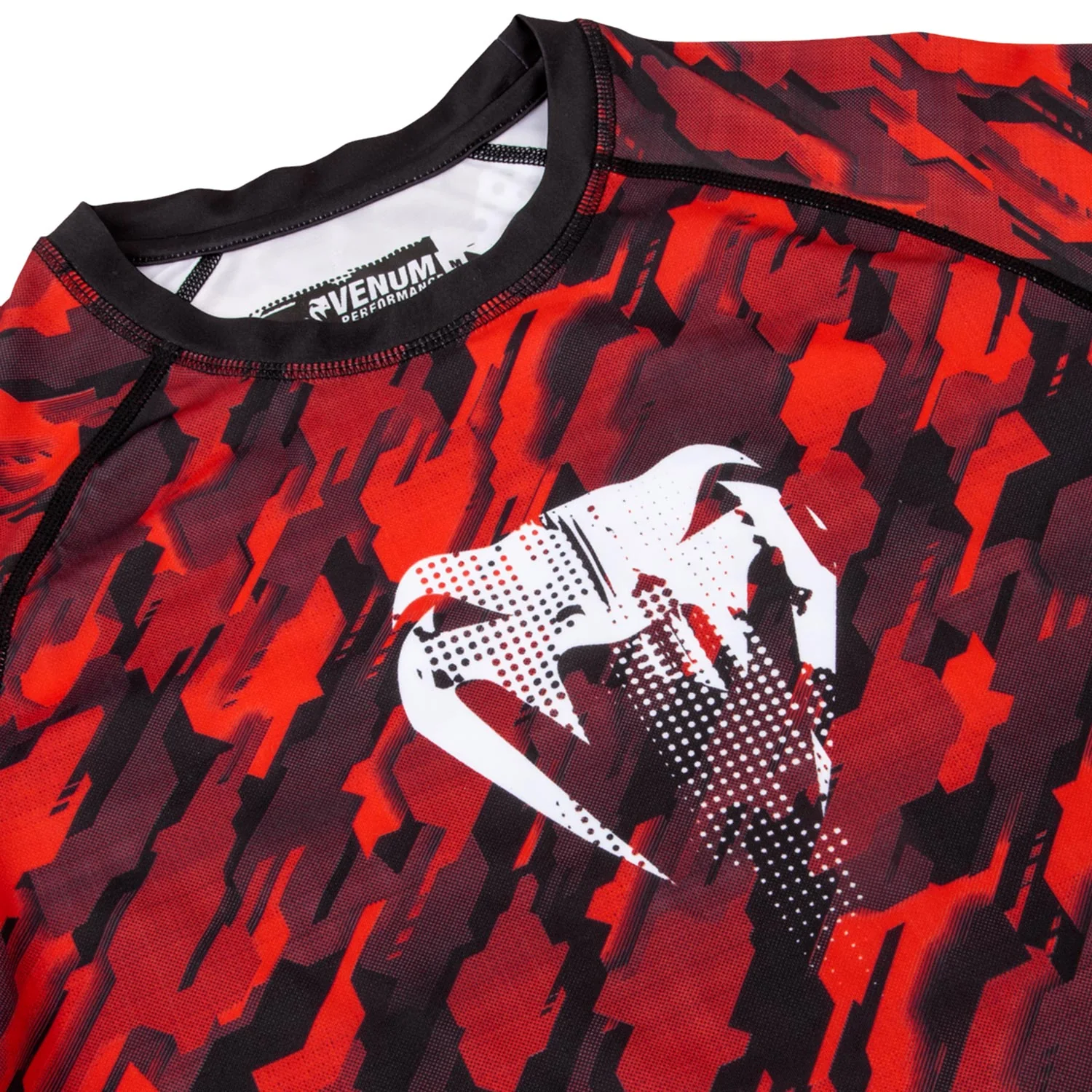 Venum Tecmo Rashguard - Long Sleeves - Red - Image 7