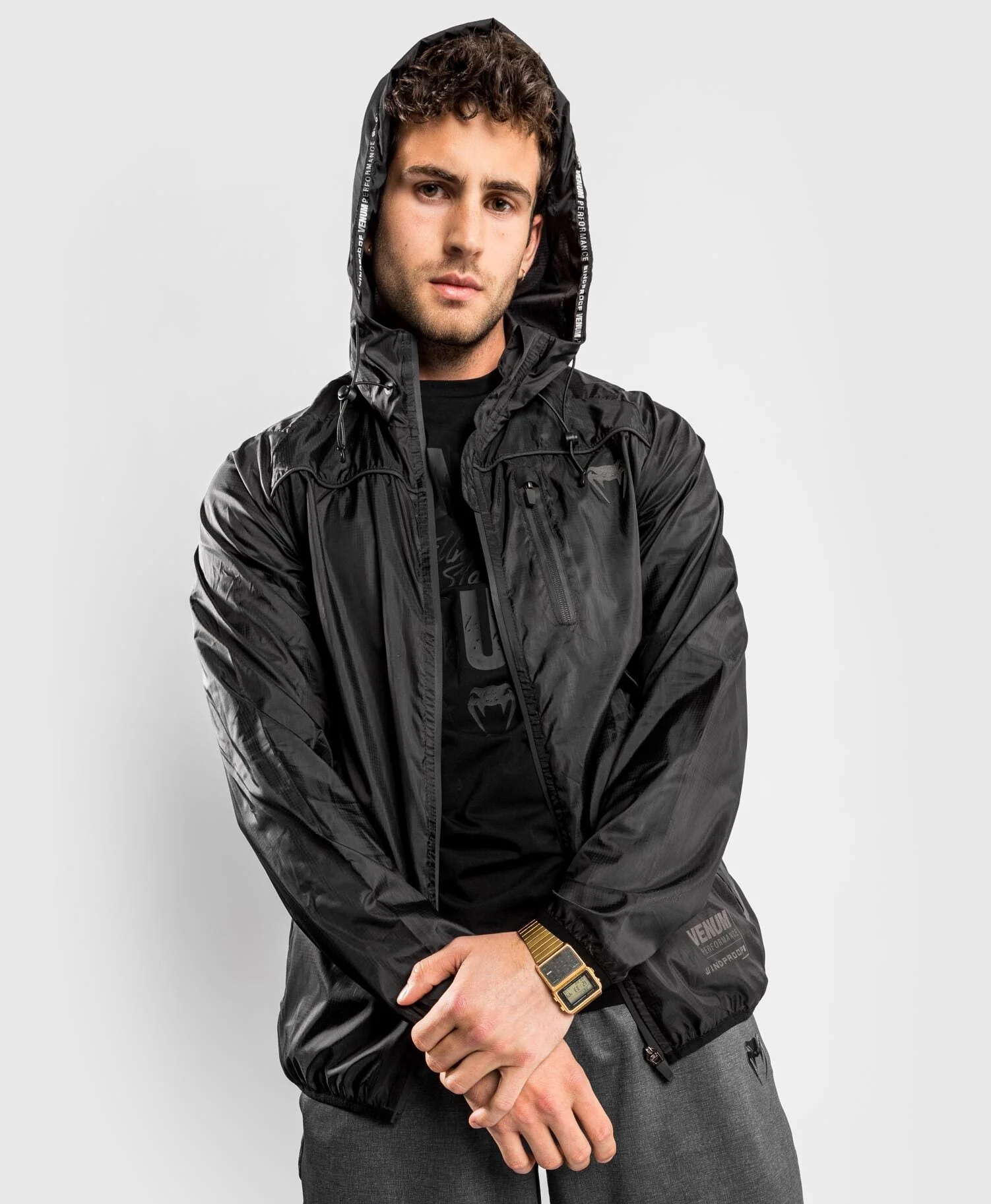 Venum Tempest 2.0 Windproof Jacket – Black - Image 2