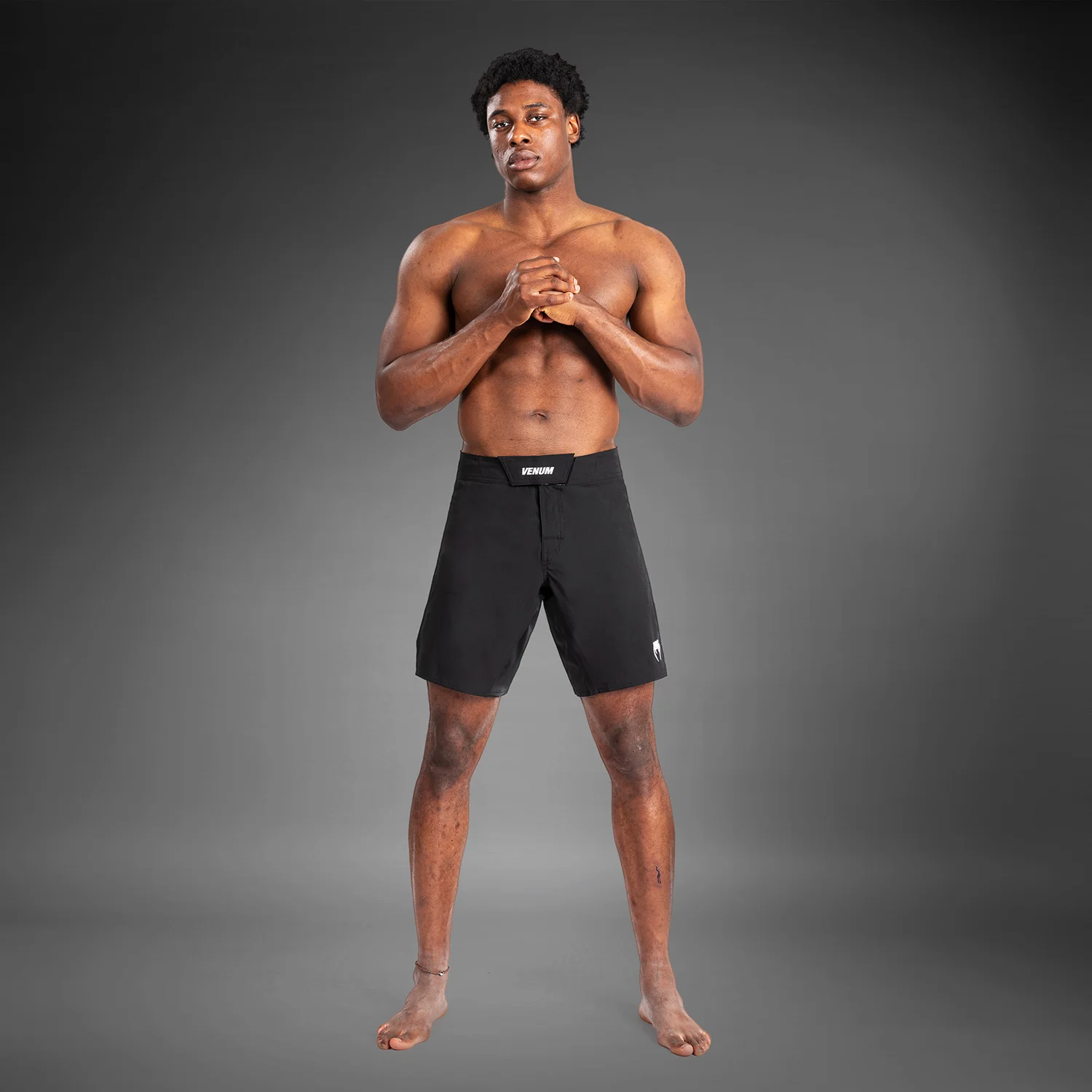 Venum Tempest Men's Fight Shorts - Black/Grey - Image 4