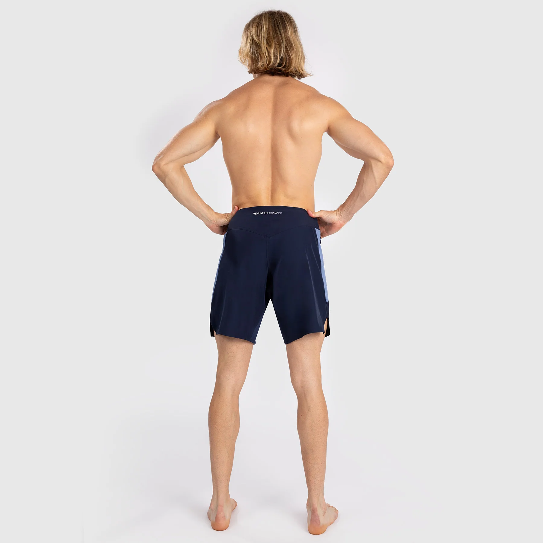 Venum Tempest Men's Fight Shorts - Navy Blue/Blue - Image 3