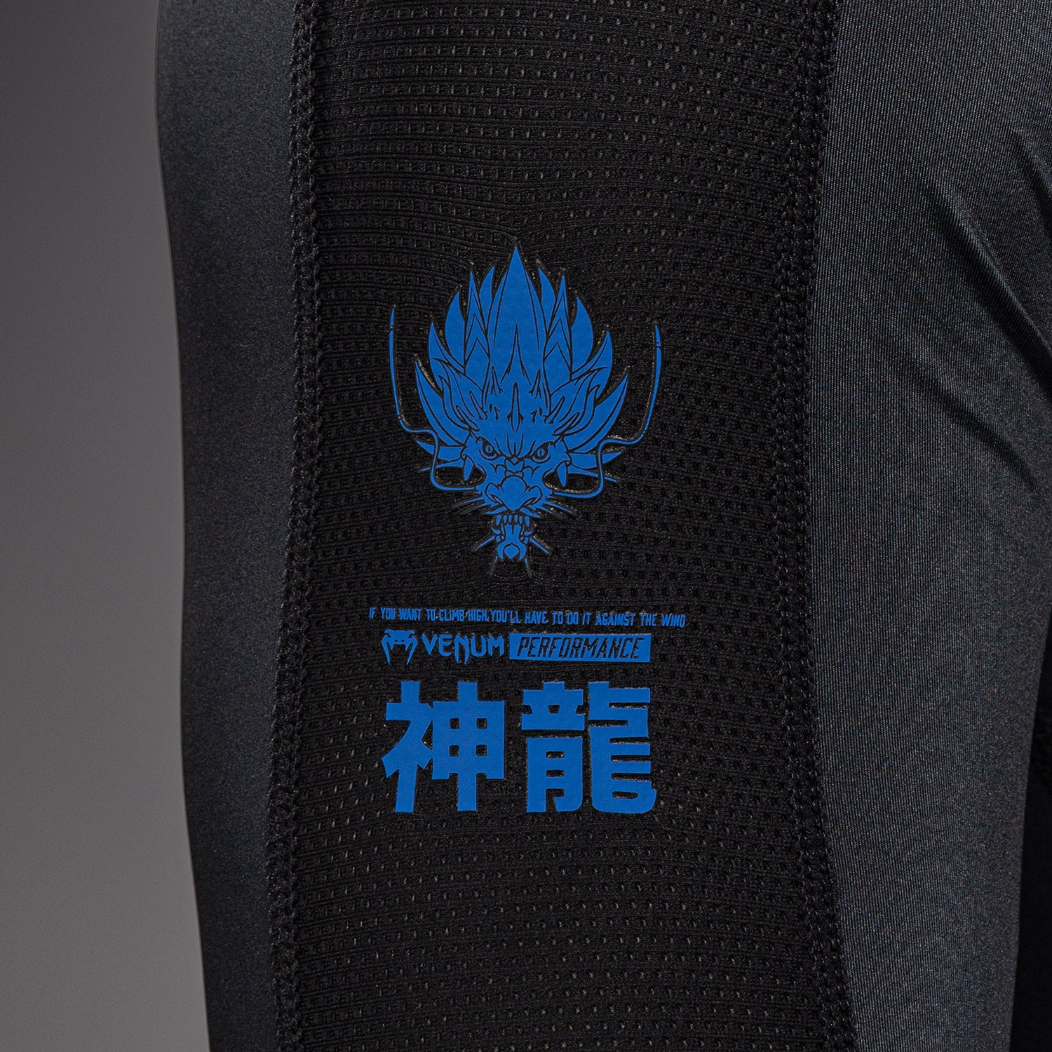 Venum Thunder Dragon Long Sleeve Rashguard - Black/Royal Blue - Image 6