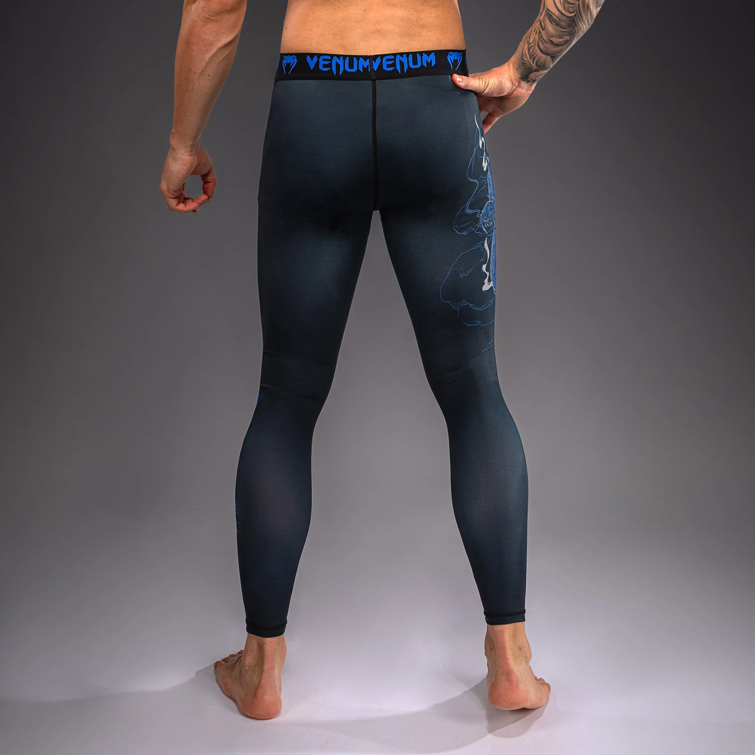 Venum Thunder Dragon Spats - Black/Royal Blue - Image 6