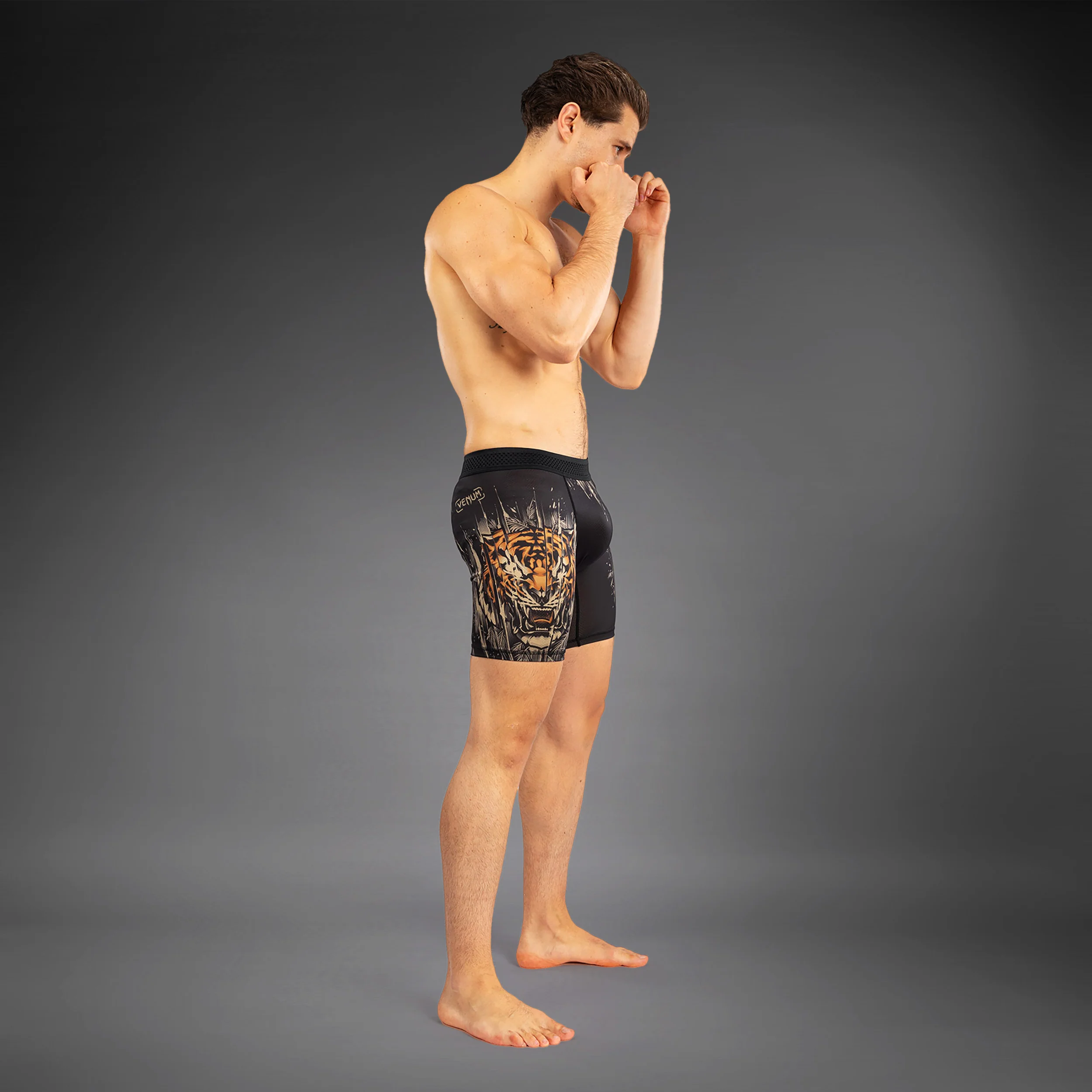 Venum Tiger Men's Vale Tudo - Black/Neon Orange - Image 2