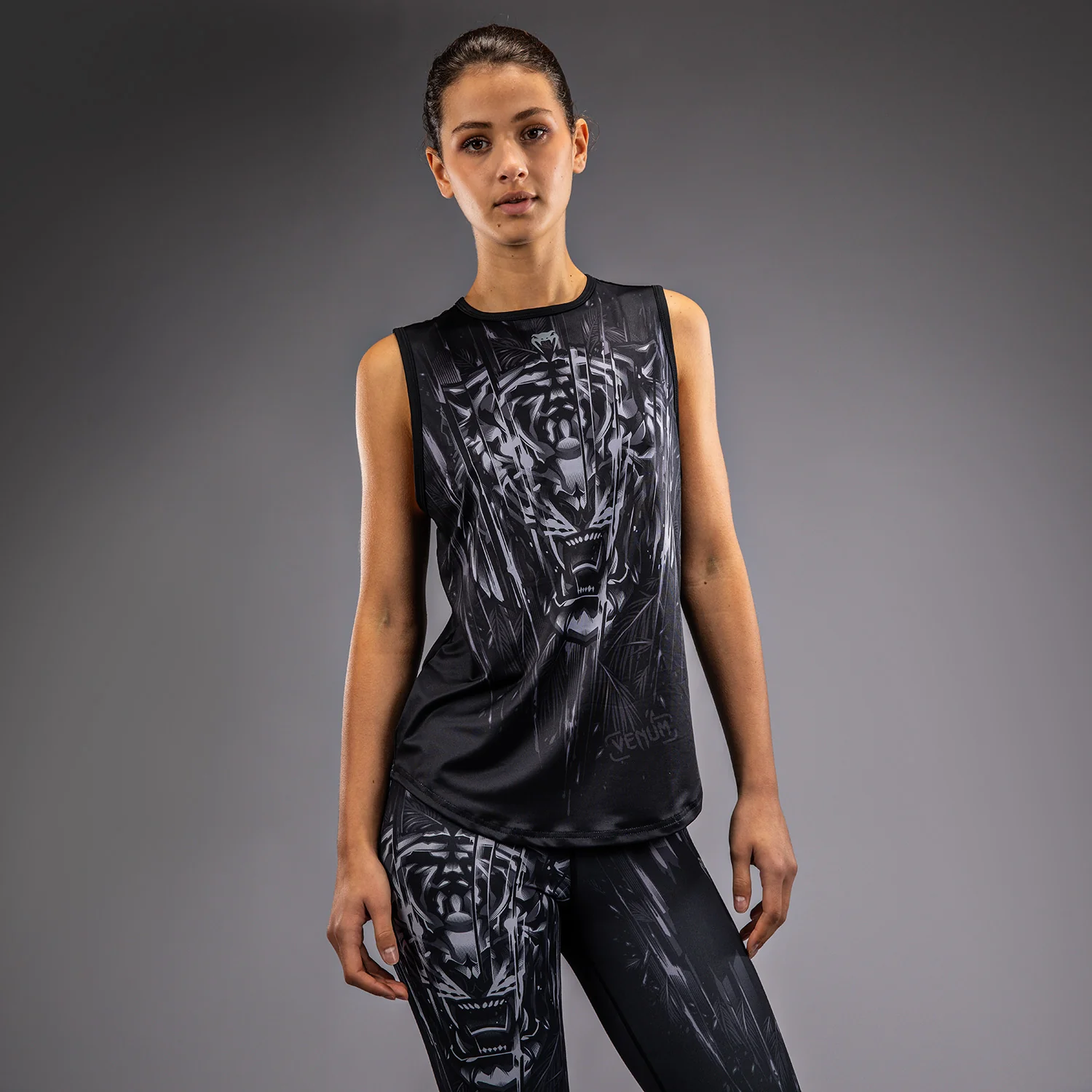 Venum Tiger Women's Tank Top - Black/Silver