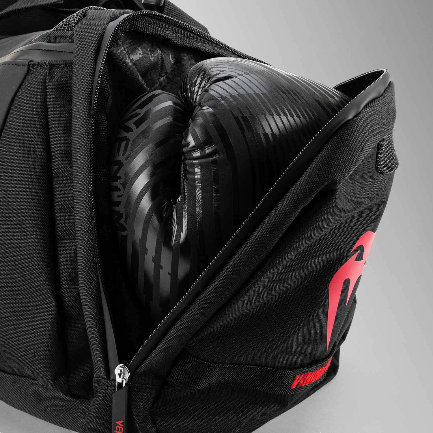 Venum Trainer Lite Evo Sports Bags (48L) - Black/Red - Image 9