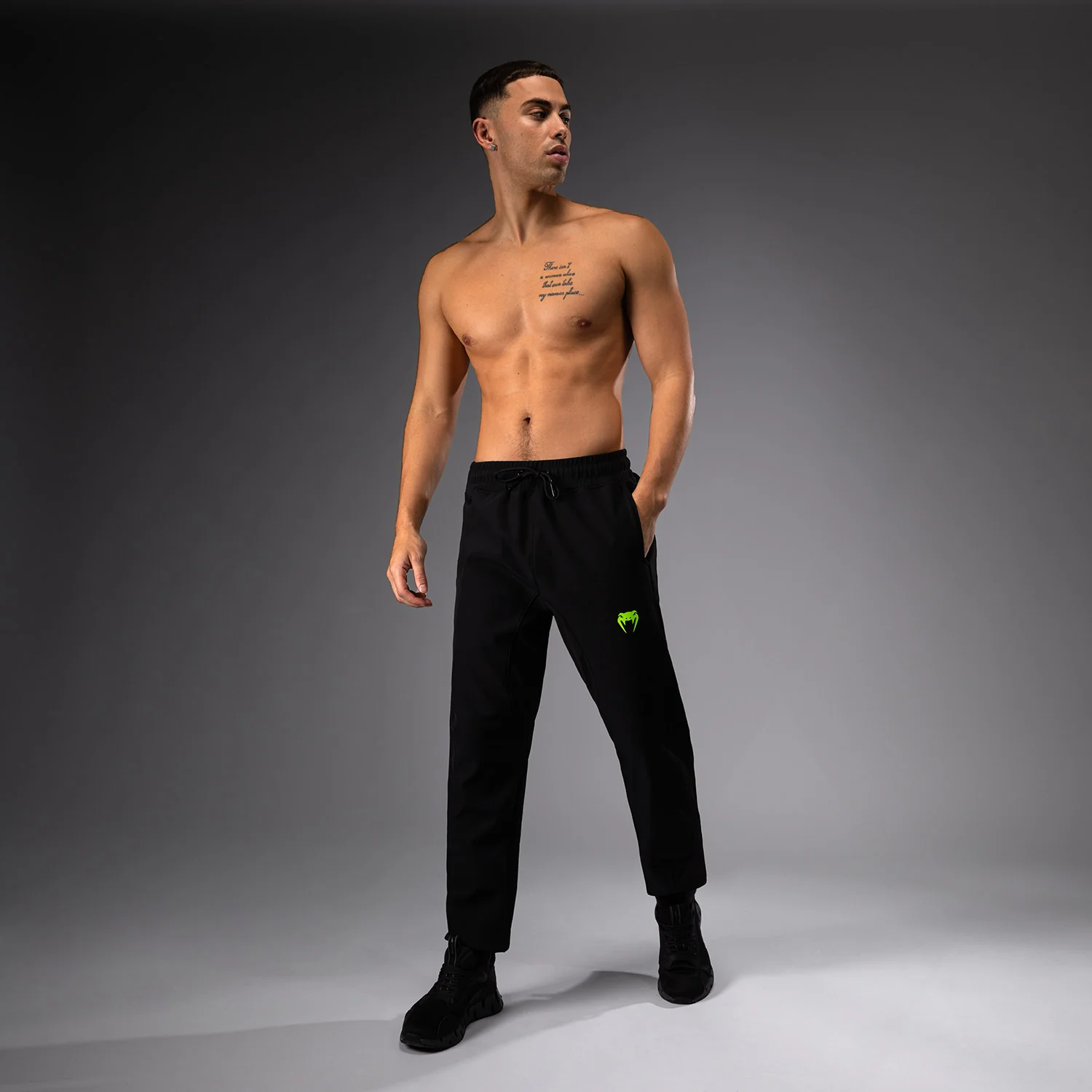 Venum Training Camp 4.0 Joggers - Black/Neon Green - Image 2