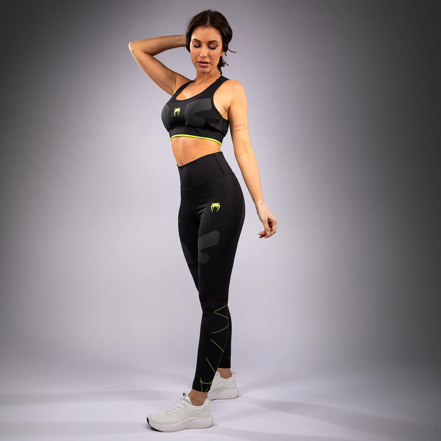 Venum Training Camp 4.0 Legging - Black/Neon Green - Image 2