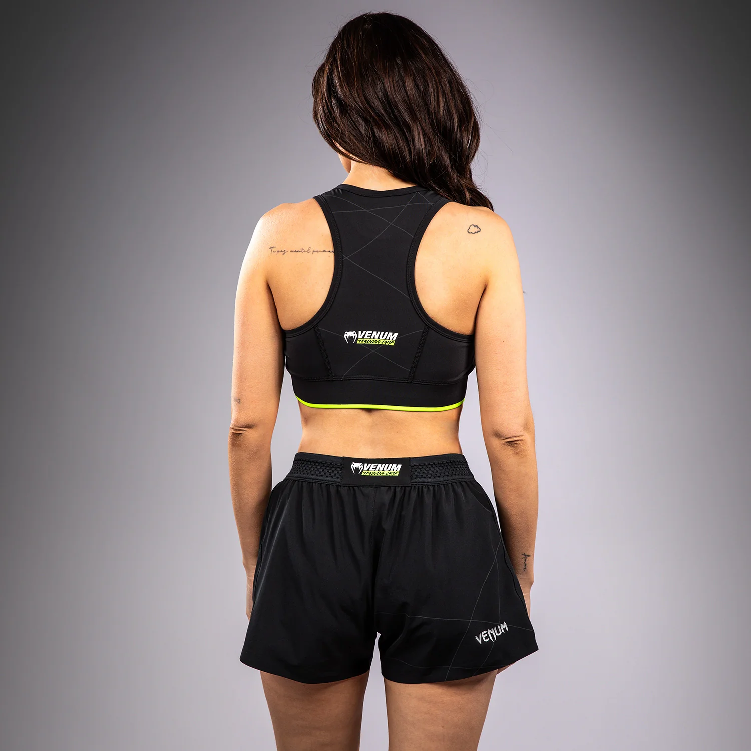 Venum Training Camp 4.0 Sport Bra - Black/Neon Green - Image 3