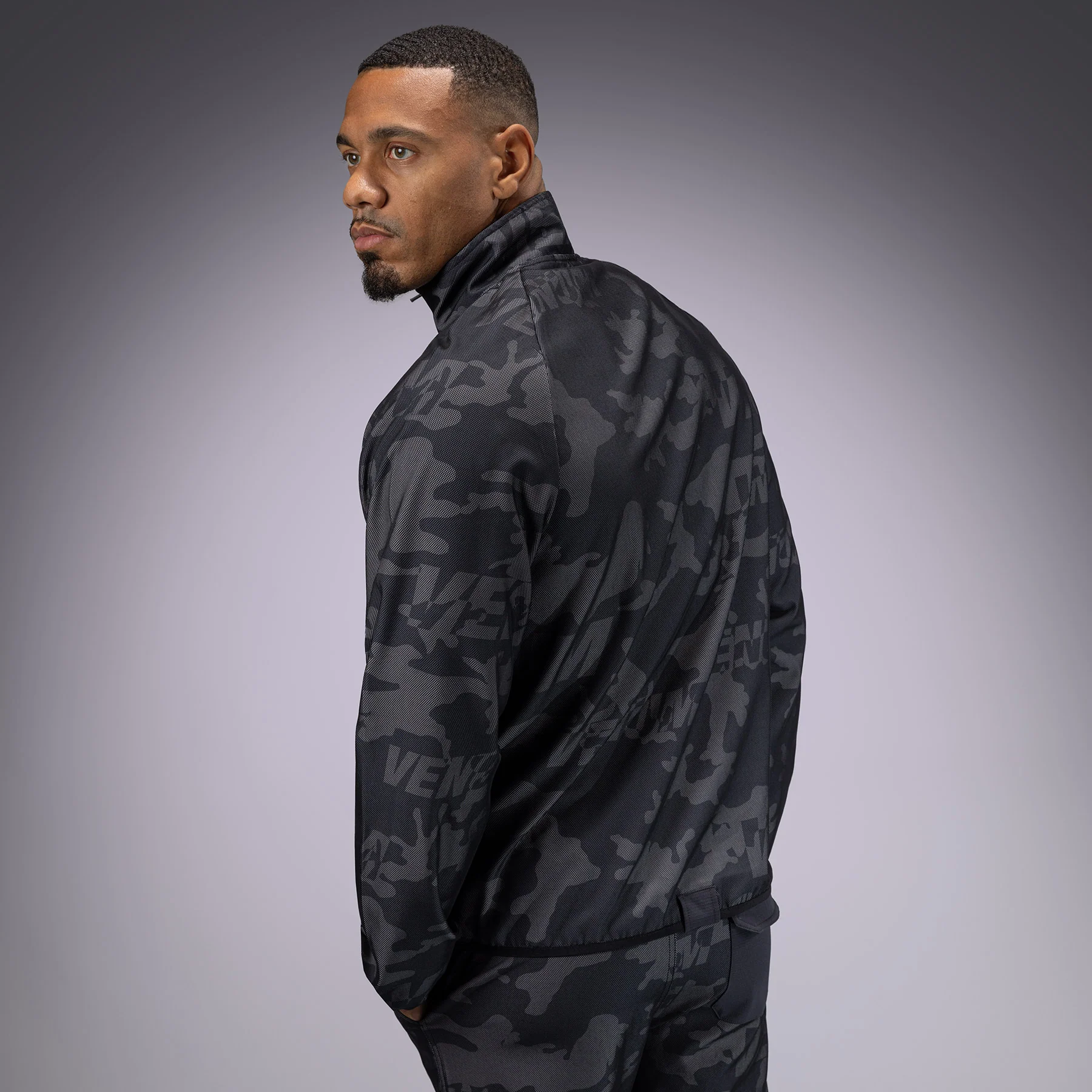 Venum Trooper Men's Half-Zip Jacket - Black/Dark Charcoal - Image 5