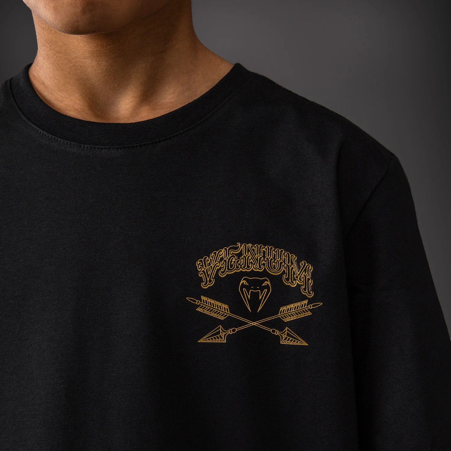 Venum Wolf Atak Kids T-Shirt - Black/Grey - Image 3