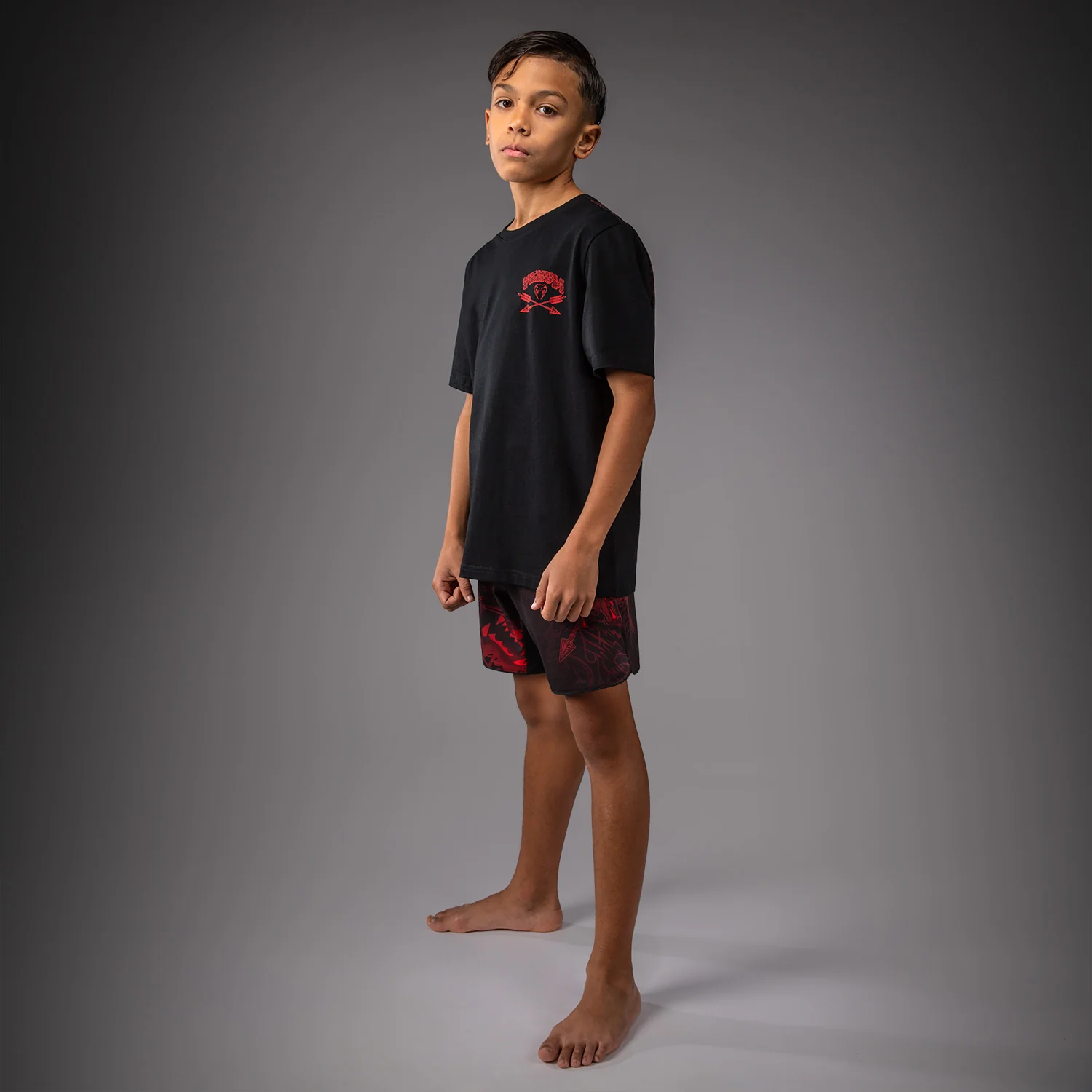 Venum Wolf Atak Kids T-Shirt - Black/Red - Image 6