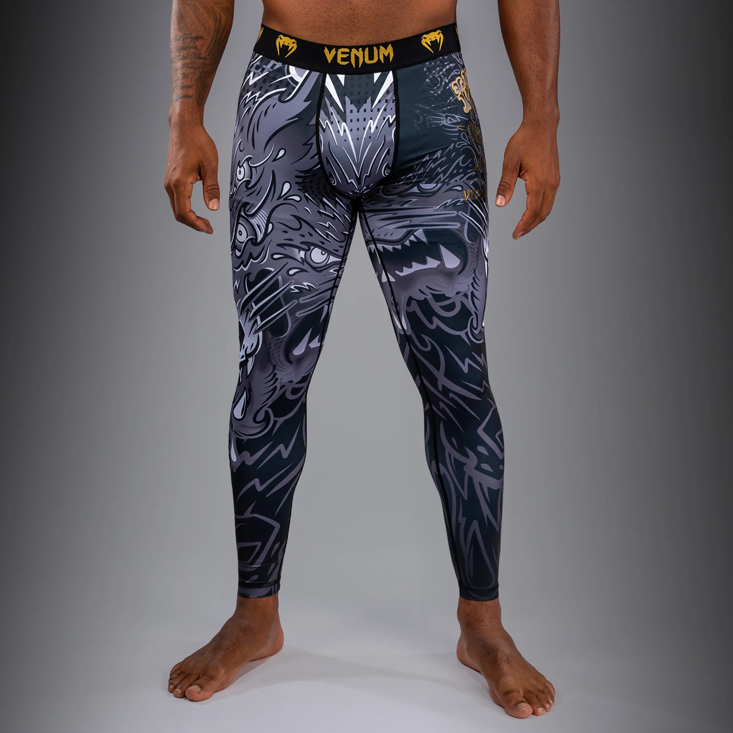 Venum Wolf Atak Spats - Black/Grey