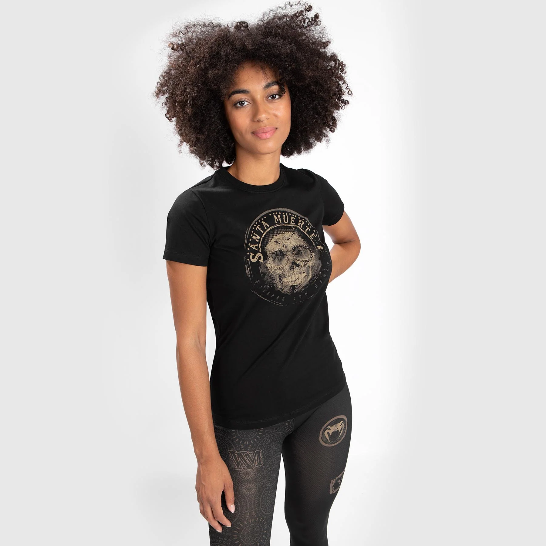 T-shirt Santa Muerte Dark Side Venum Woman - Black/Brown - Image 3