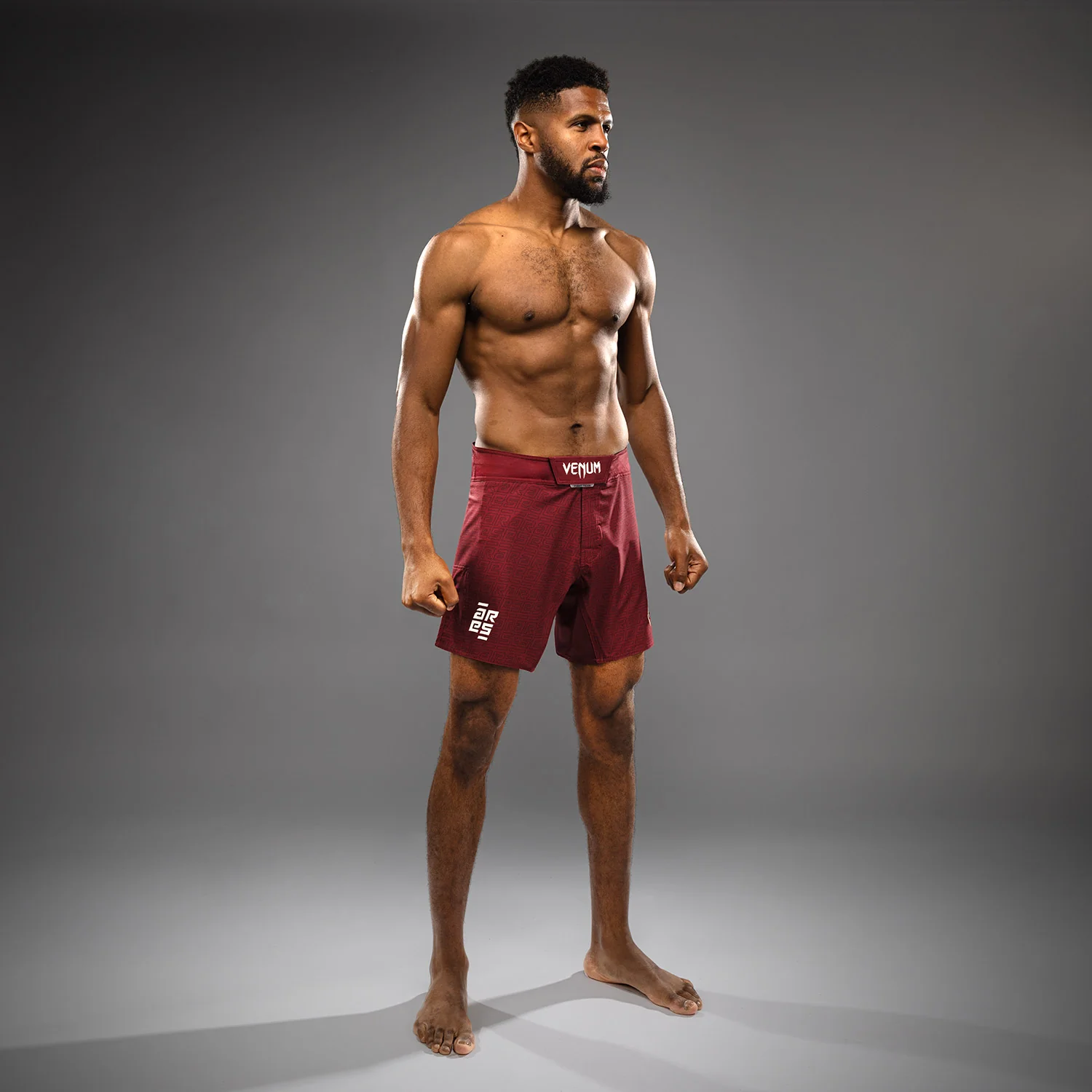 Venum x Ares Men’s Fight Shorts - Burgundy - Image 3