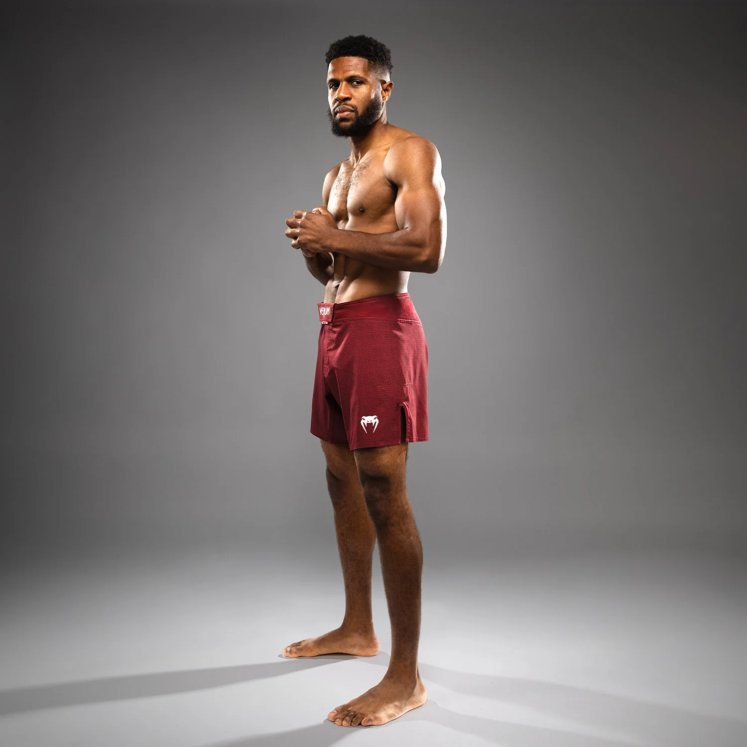 Venum x Ares Men’s Fight Shorts - Burgundy - Image 4