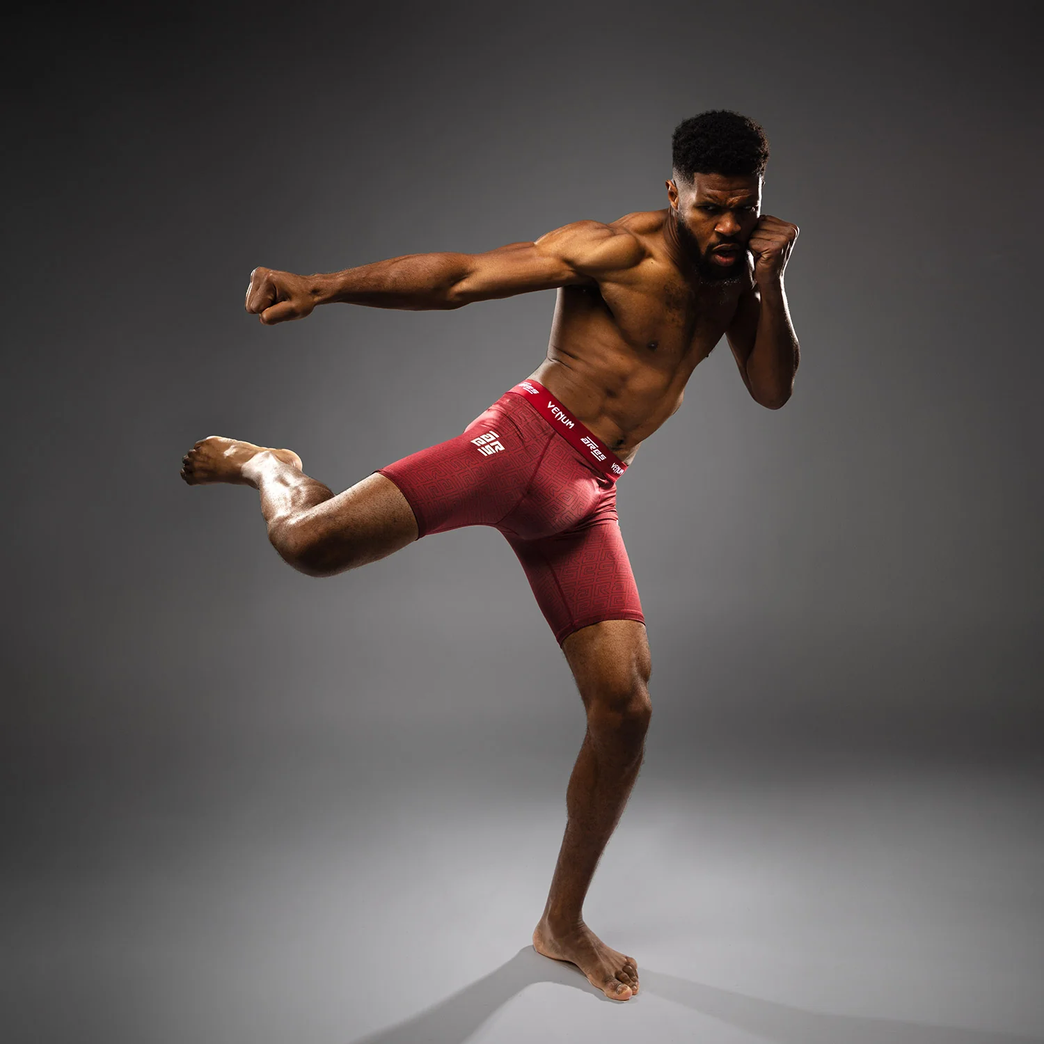 Venum x Ares Men’s Vale Tudo Shorts - Burgundy - Image 5