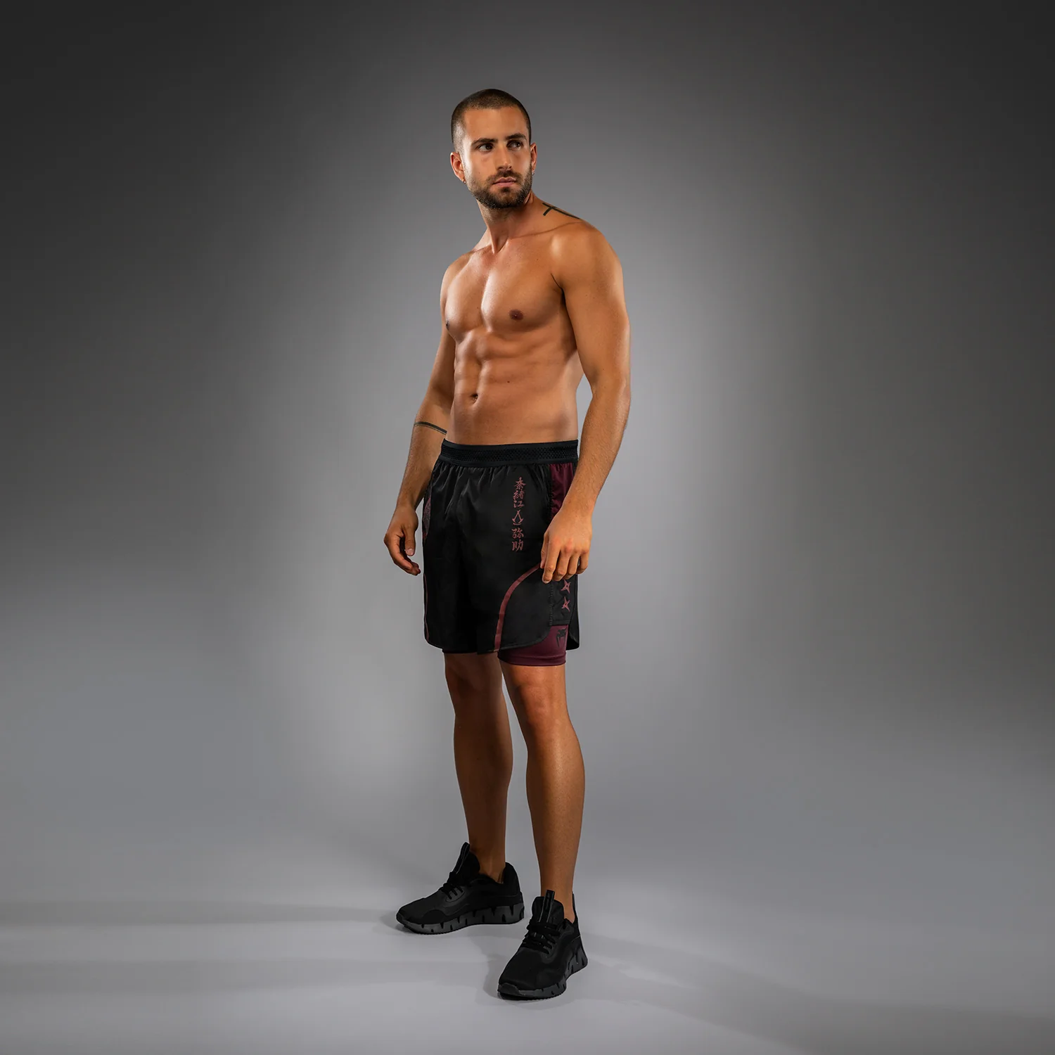 Venum x Assassin’s Creed Shadows Men’s Training Shorts - Burgundy/Black - Image 4