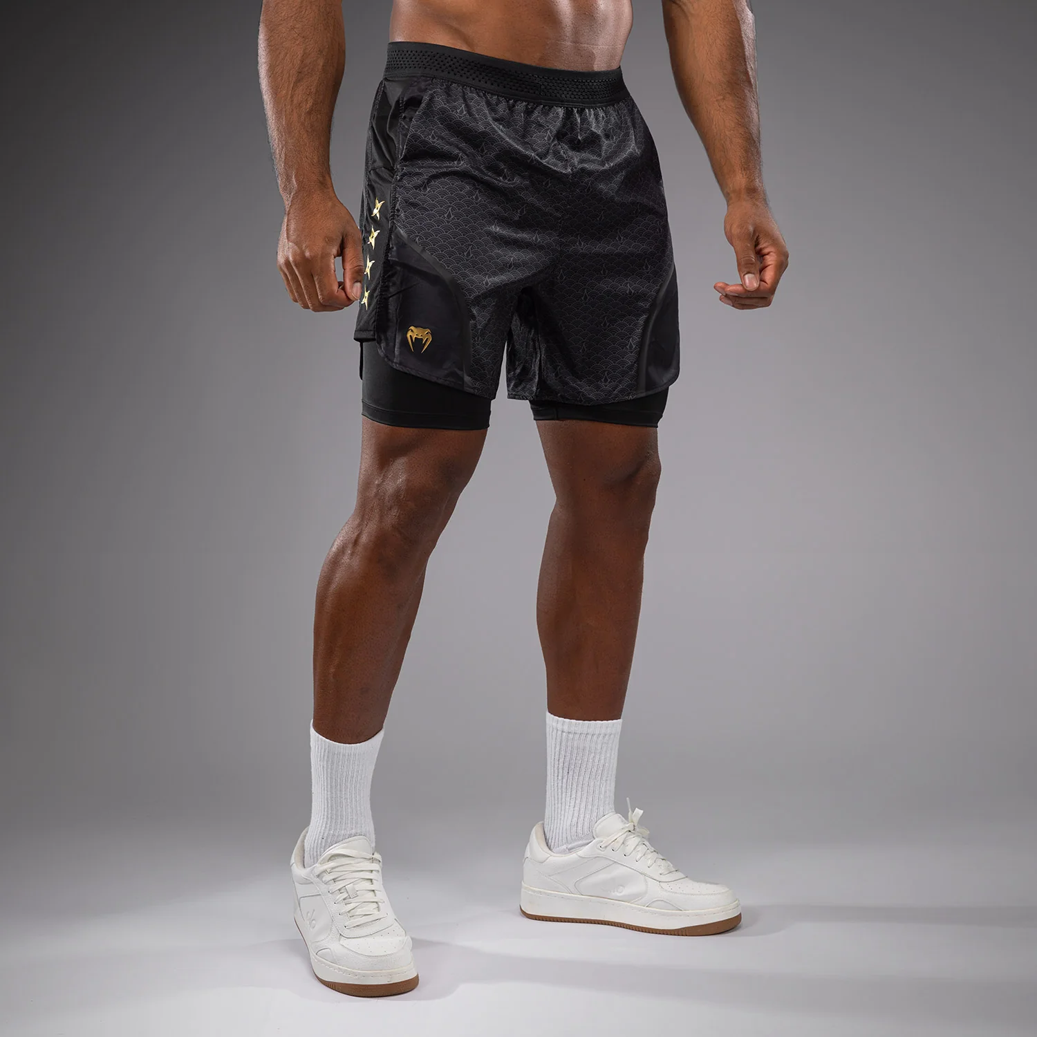 Venum x Assassin's Creed Shadows Training Short - Black/Gold - Image 4