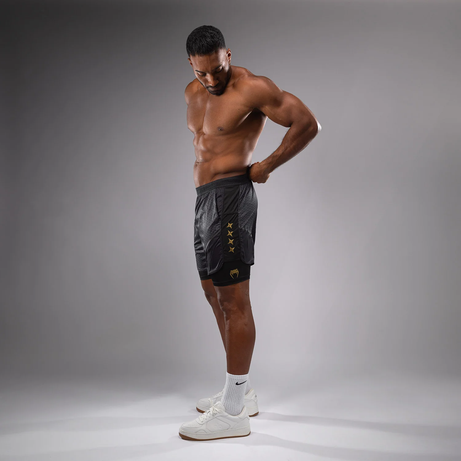 Venum x Assassin's Creed Shadows Training Short - Black/Gold - Image 5