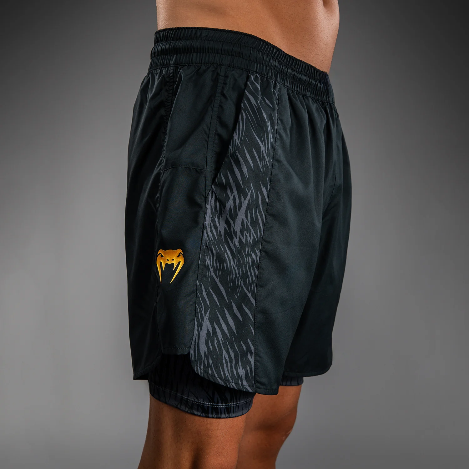Venum x Chimaev Training Shorts - Black/Grey - Image 7